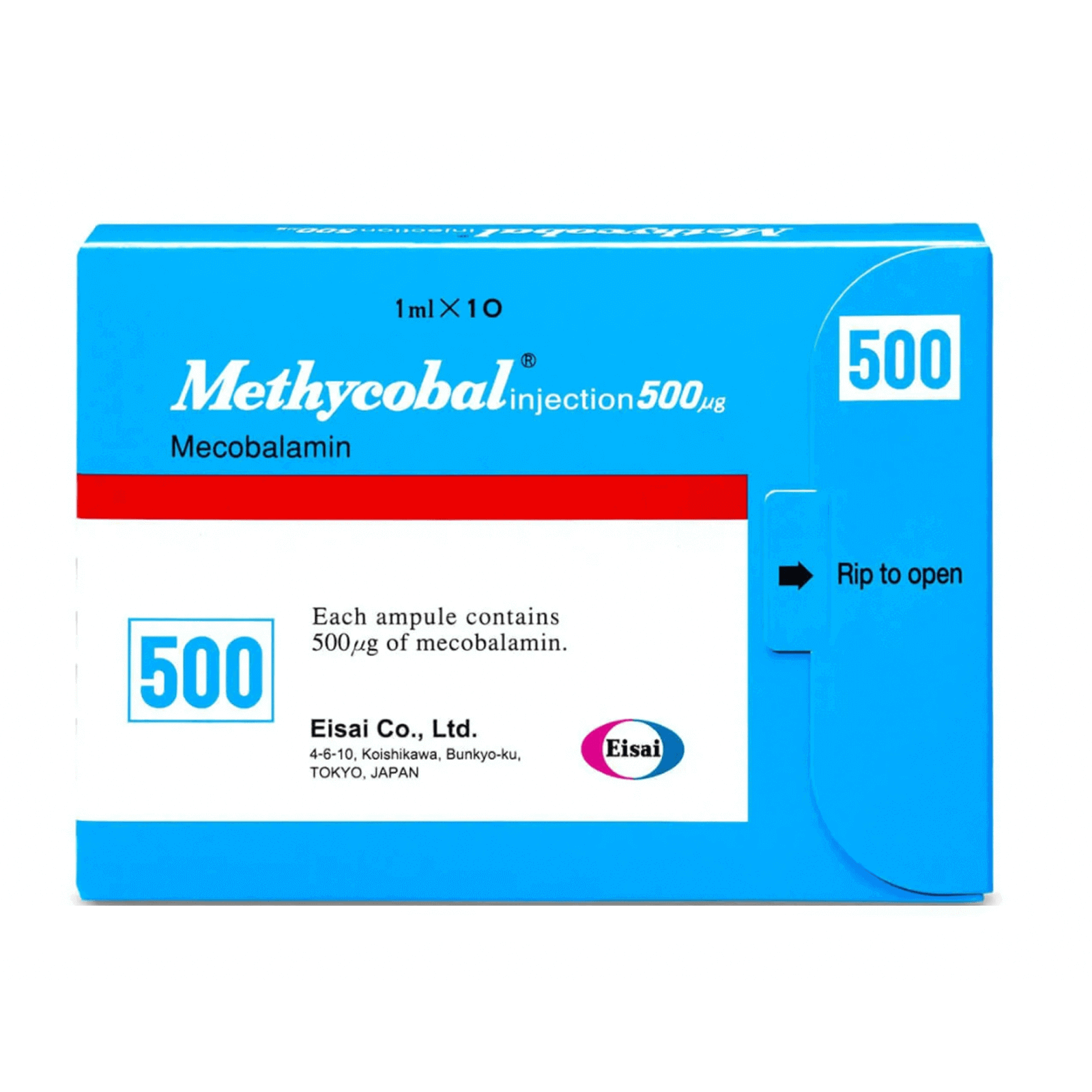 Methycobal 500 mcg Injection Ampoules 10*1 mL  Alsultan Pharmacy