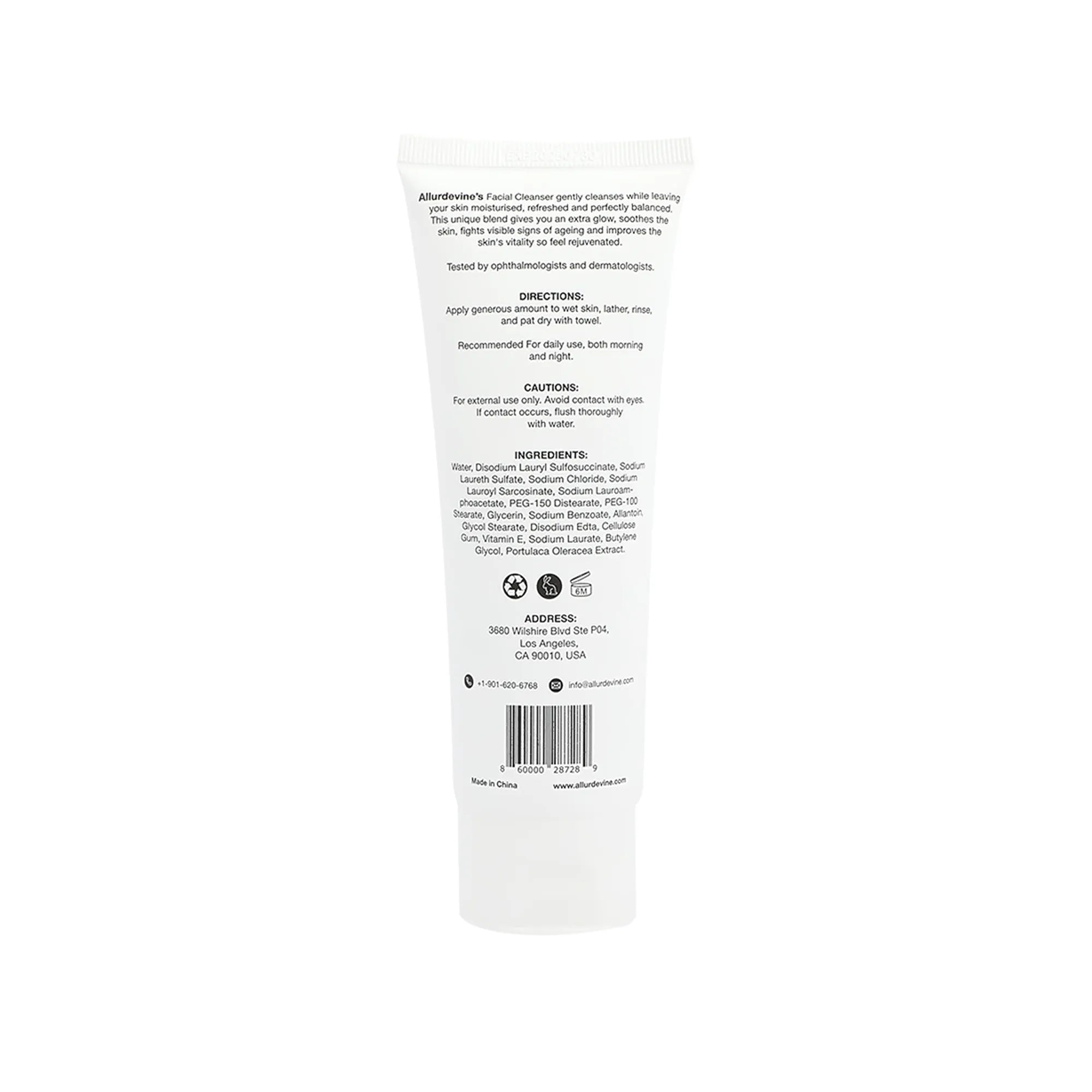 Allurdevine Facial Cleanser For Sensitive Skin 100ml
