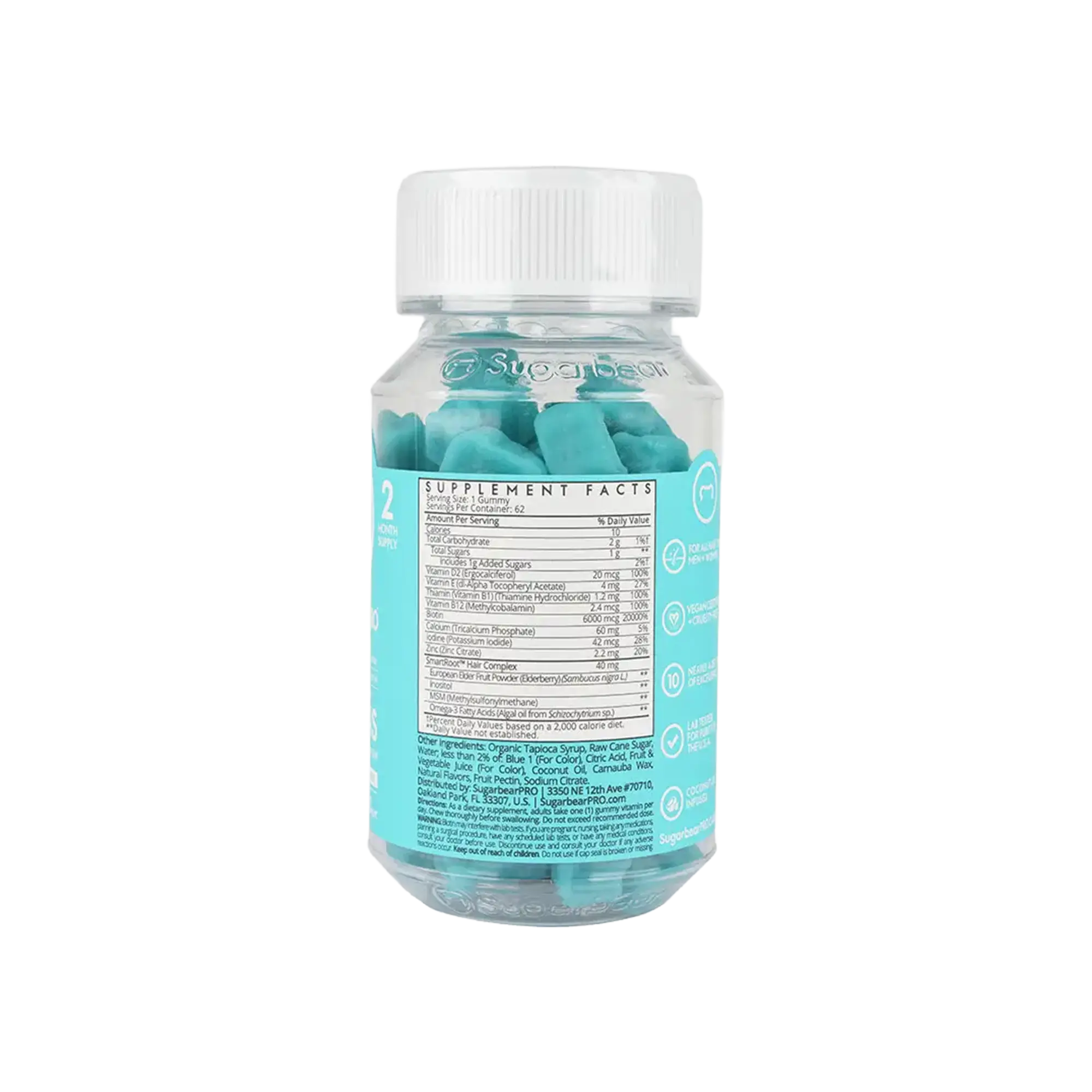 Sugar Bear Hair Vitamins 62 Gummies