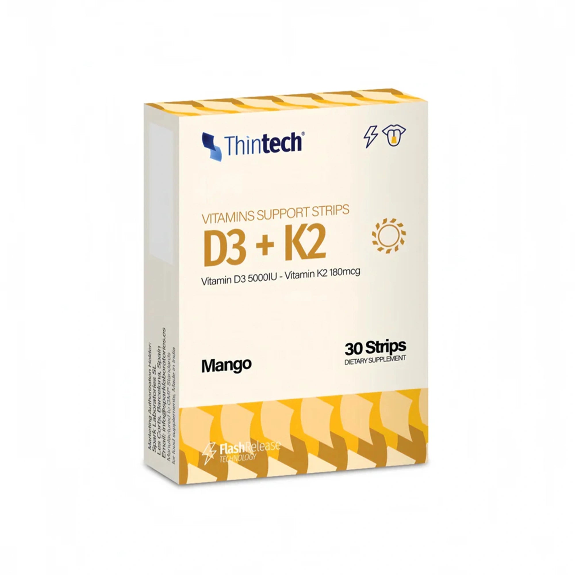 Thintech  D3+K2 30 Oral Strips