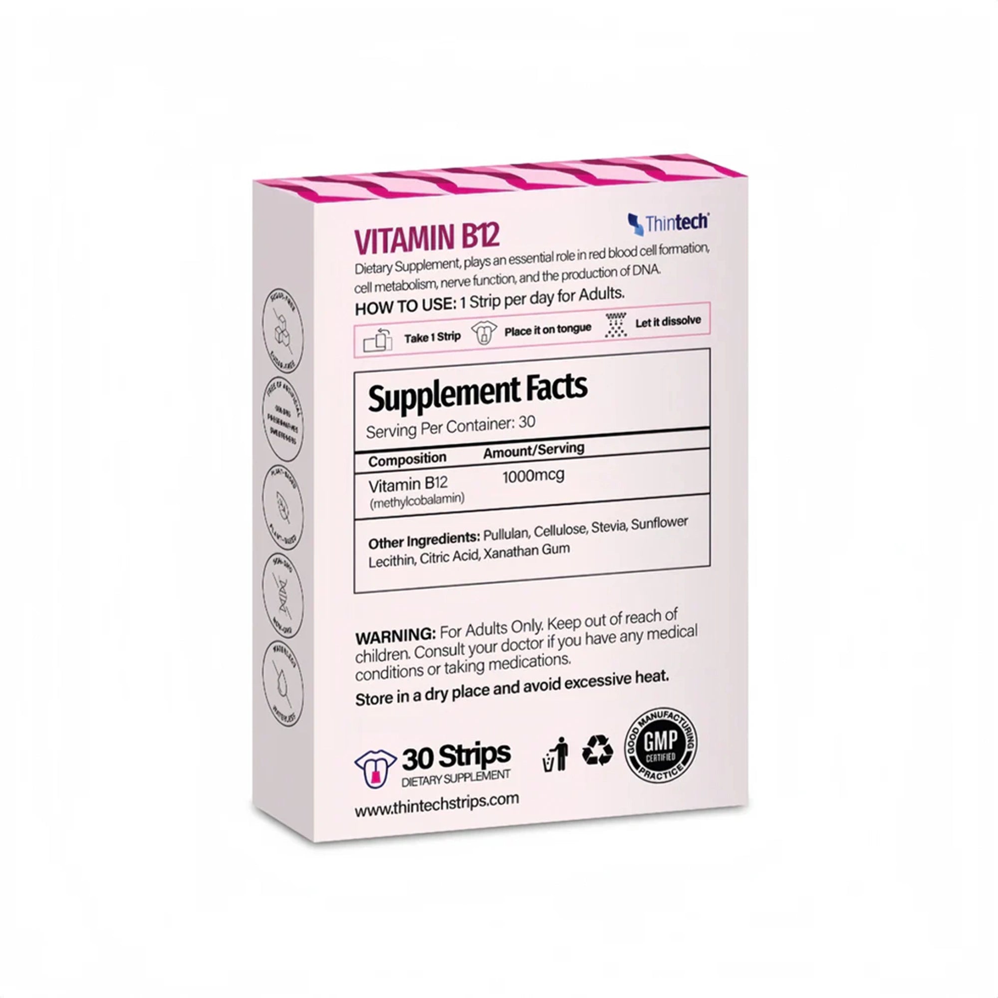 Thintech b12 30 Oral Strips