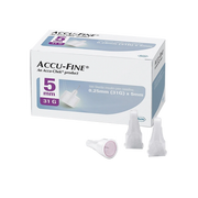Accu Fine 0.25 mm Pain-Free Insulin Needles, 100 Pack