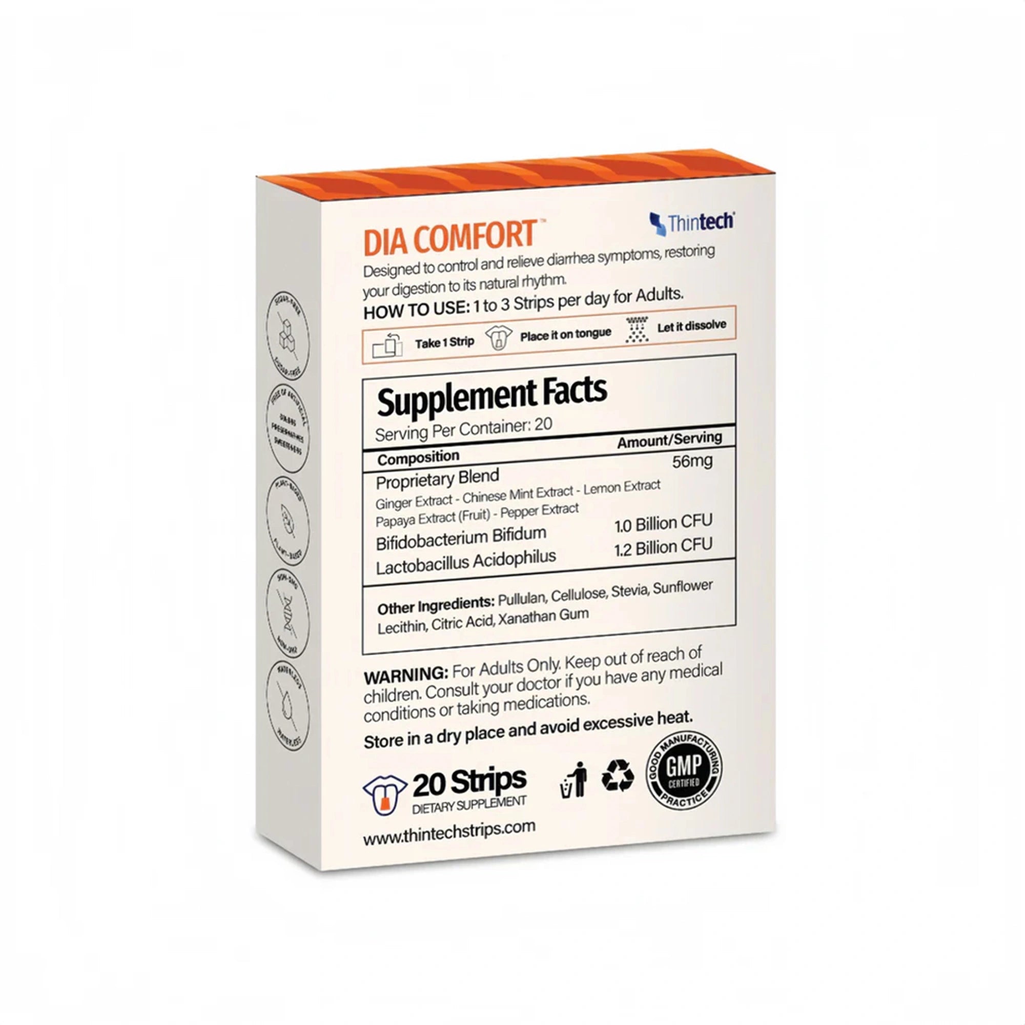 Thintech Diacomfort 10 Oral Strips
