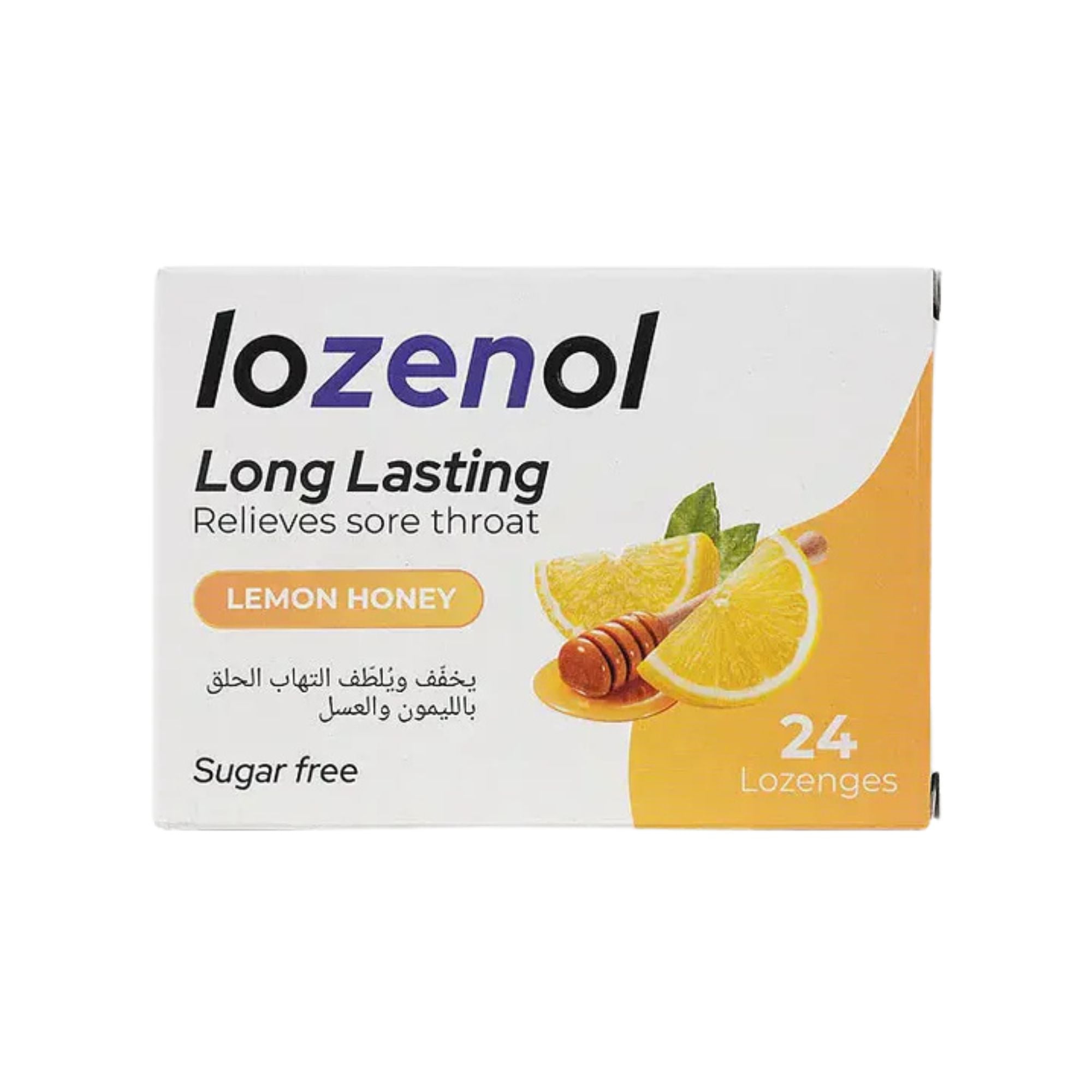 Lozenol Long Lasting Sugar Free 24 Lozenges-Lemon Honey