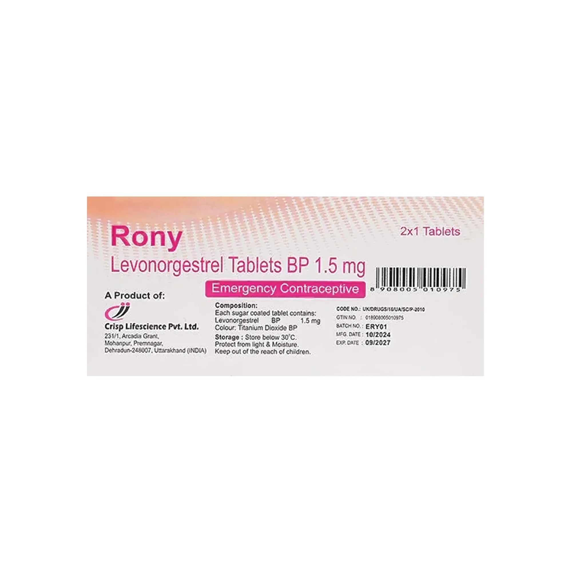 Rony 1.5 mg 2 Tabs