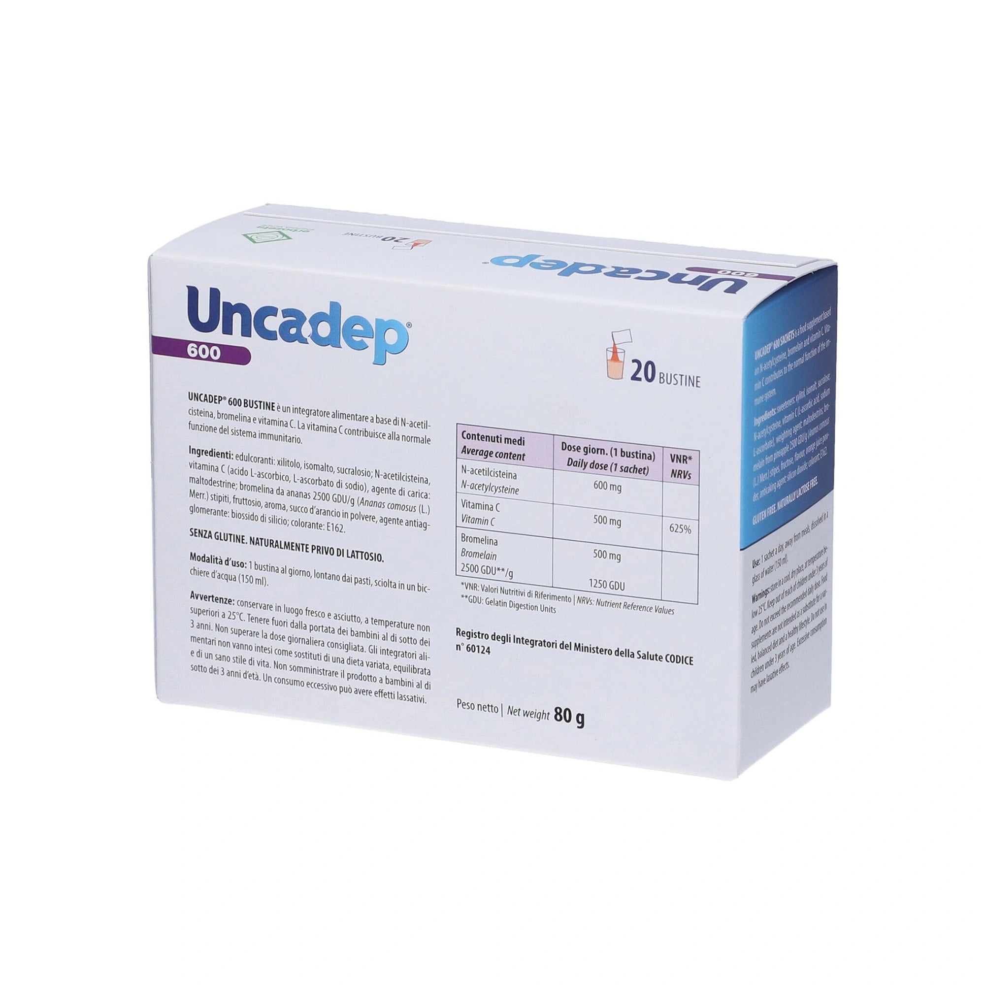 Uncadep 600 20 Sachets