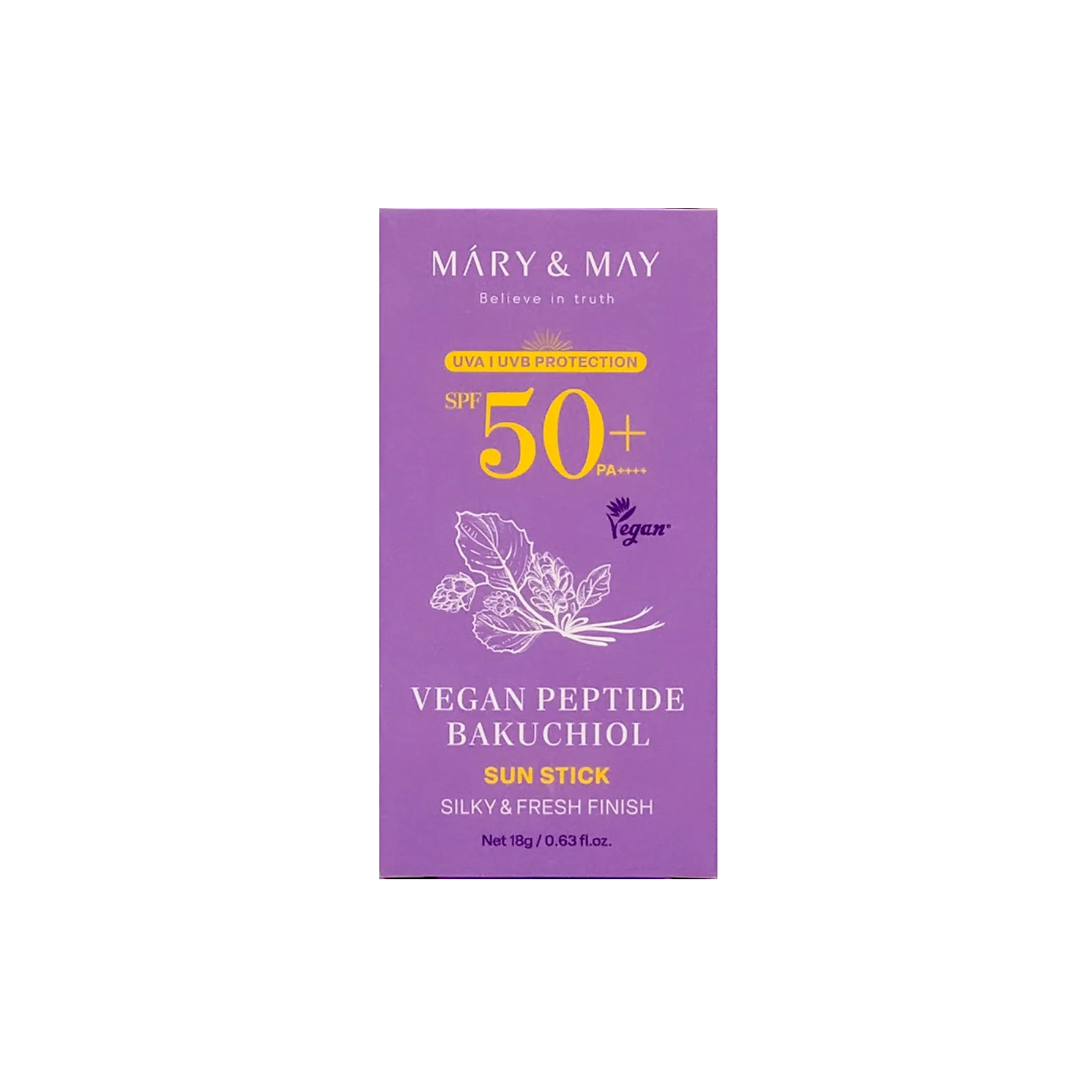 MARY&MAY Vegan Peptide Bakuchiol Sun Stick SPF50+ PA+ 18g