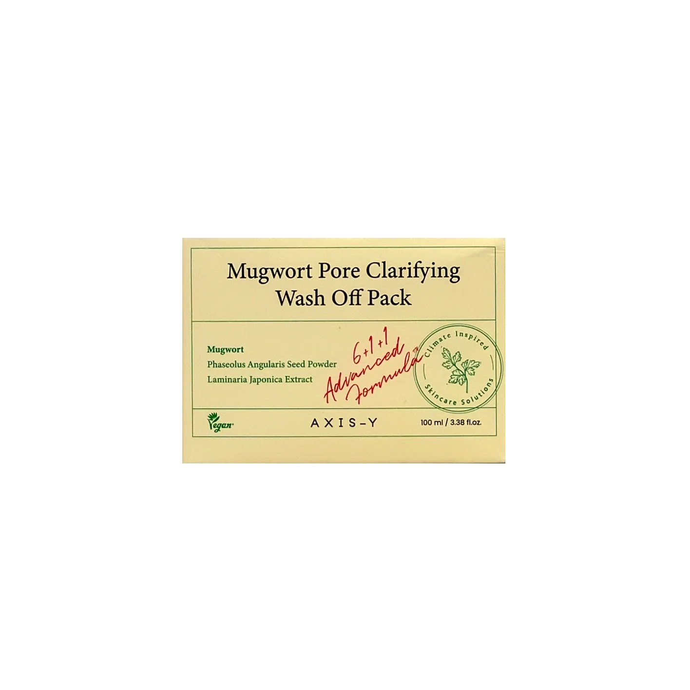 Axis-Y Mugwort Pore Clairfying Wash Off Pack 100Ml