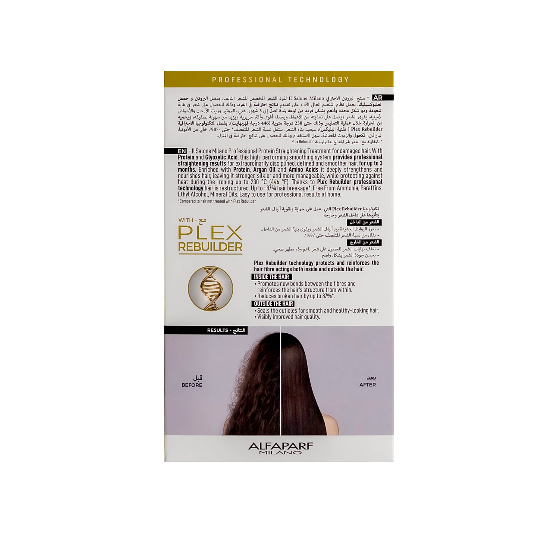 Il Salone Milano Professional Protein Straightening Kit For Damaged Hair