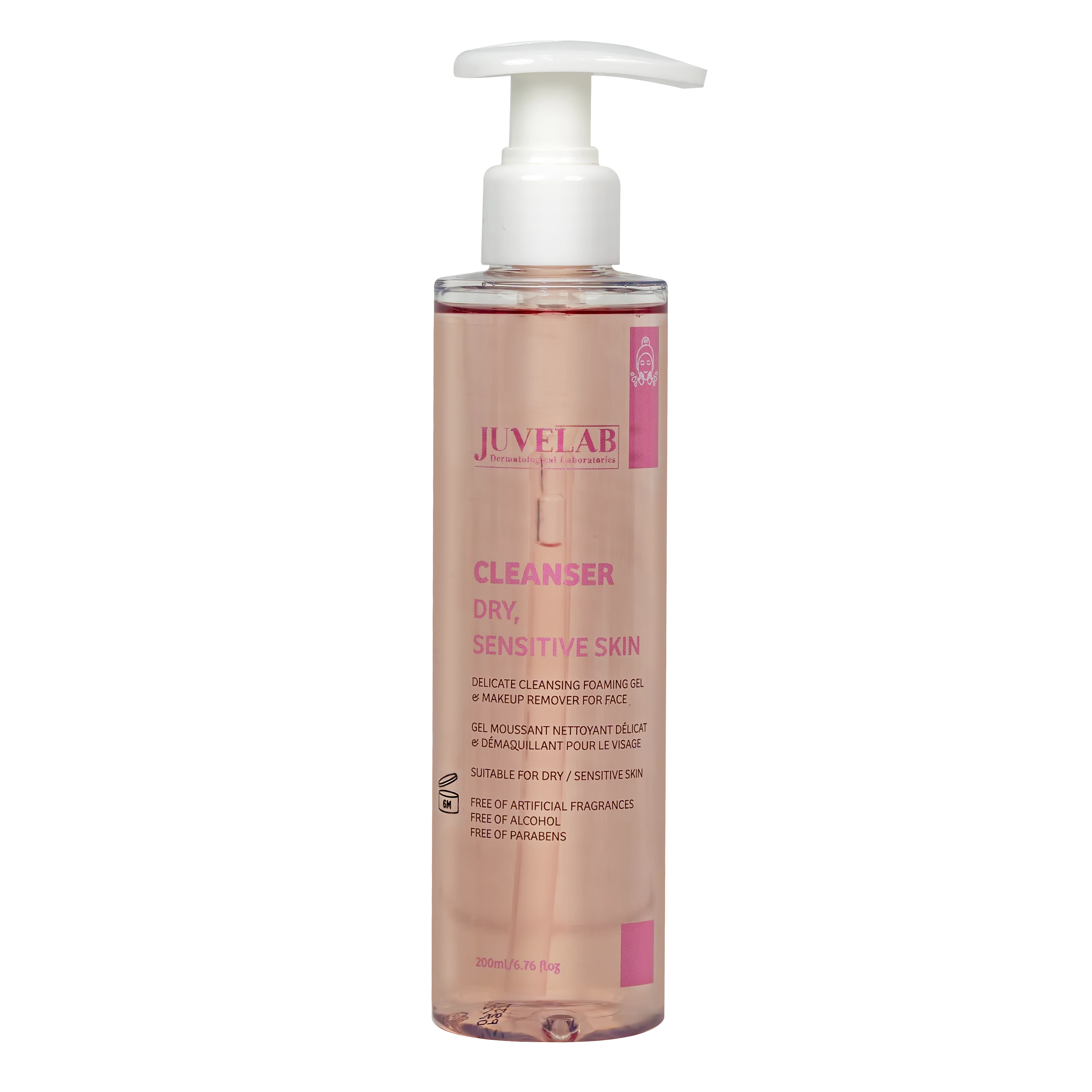 Juvelab Delicate Cleansing Foaming Gel For Dry And Sensitive Skin 200Ml