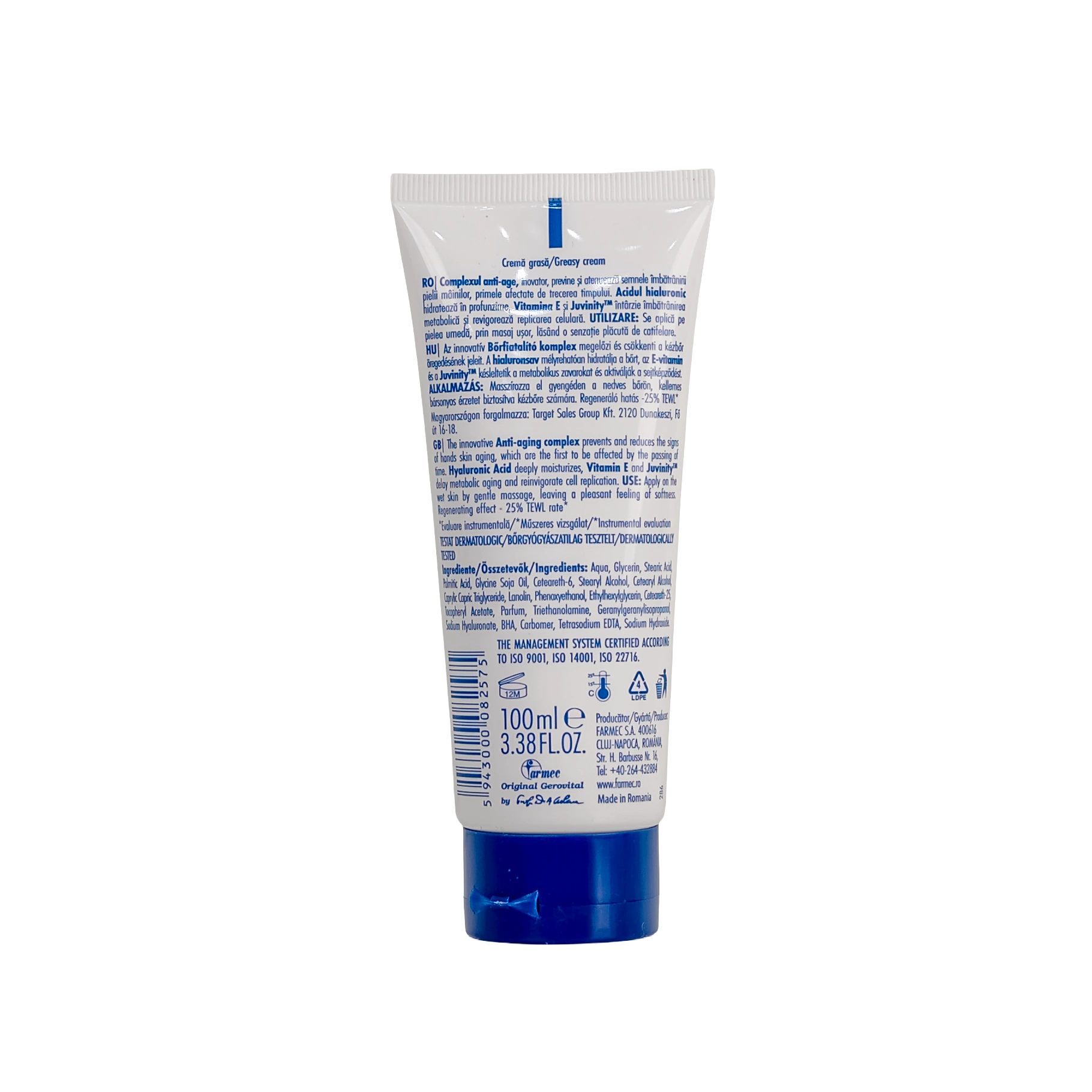 Gerovital Classic Regenerating Hand Cream 100Ml