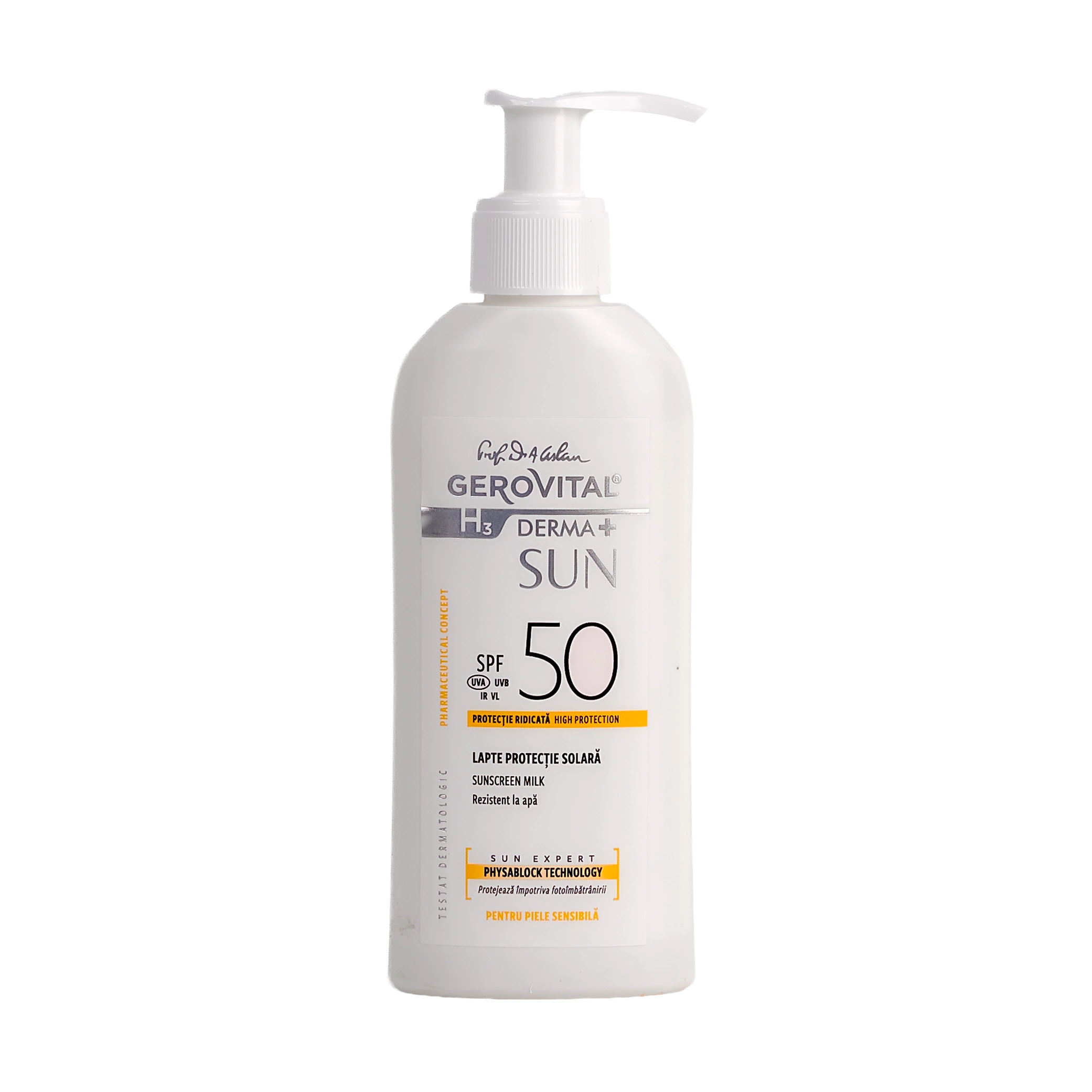 Gerovital H3 Sun Sunscreen Milk Spf50 150Ml