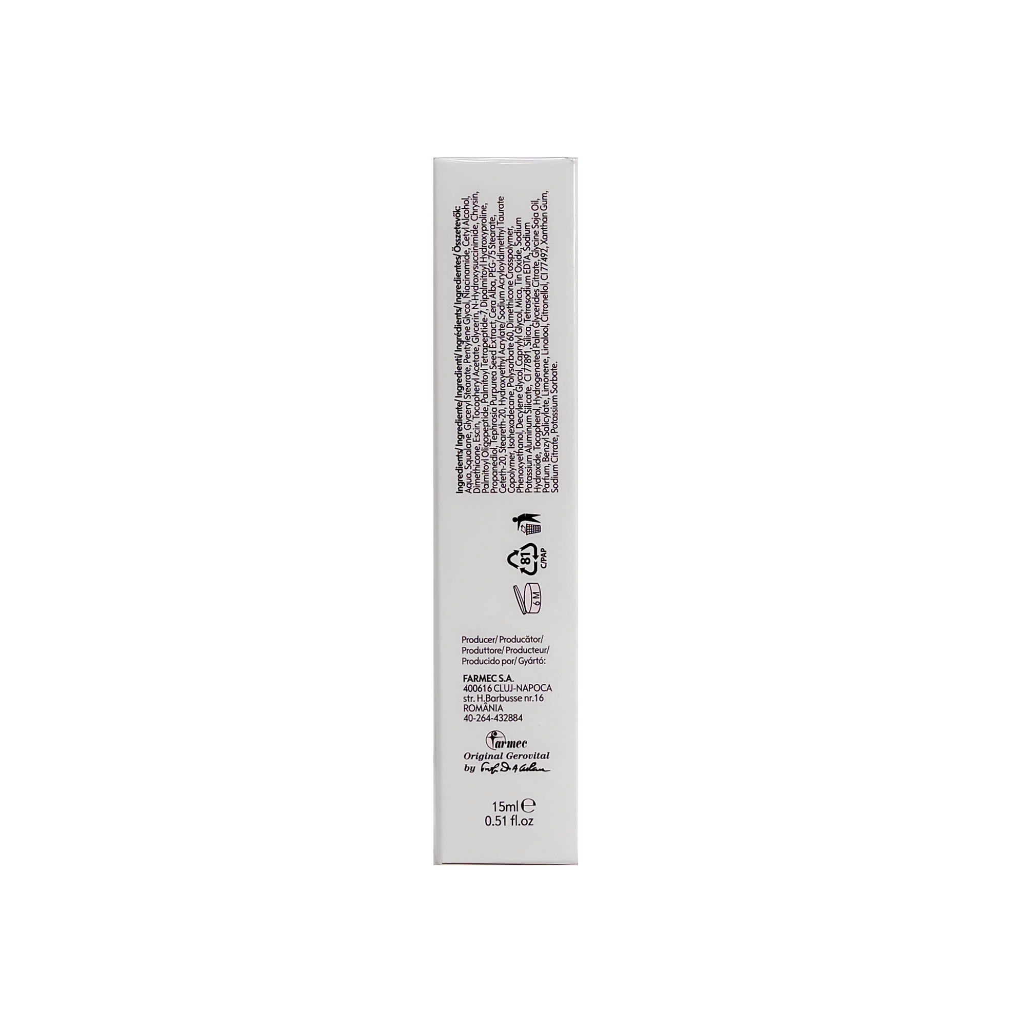 Gerovital Luxury Anti Darks Circles Gel Cream 15Ml