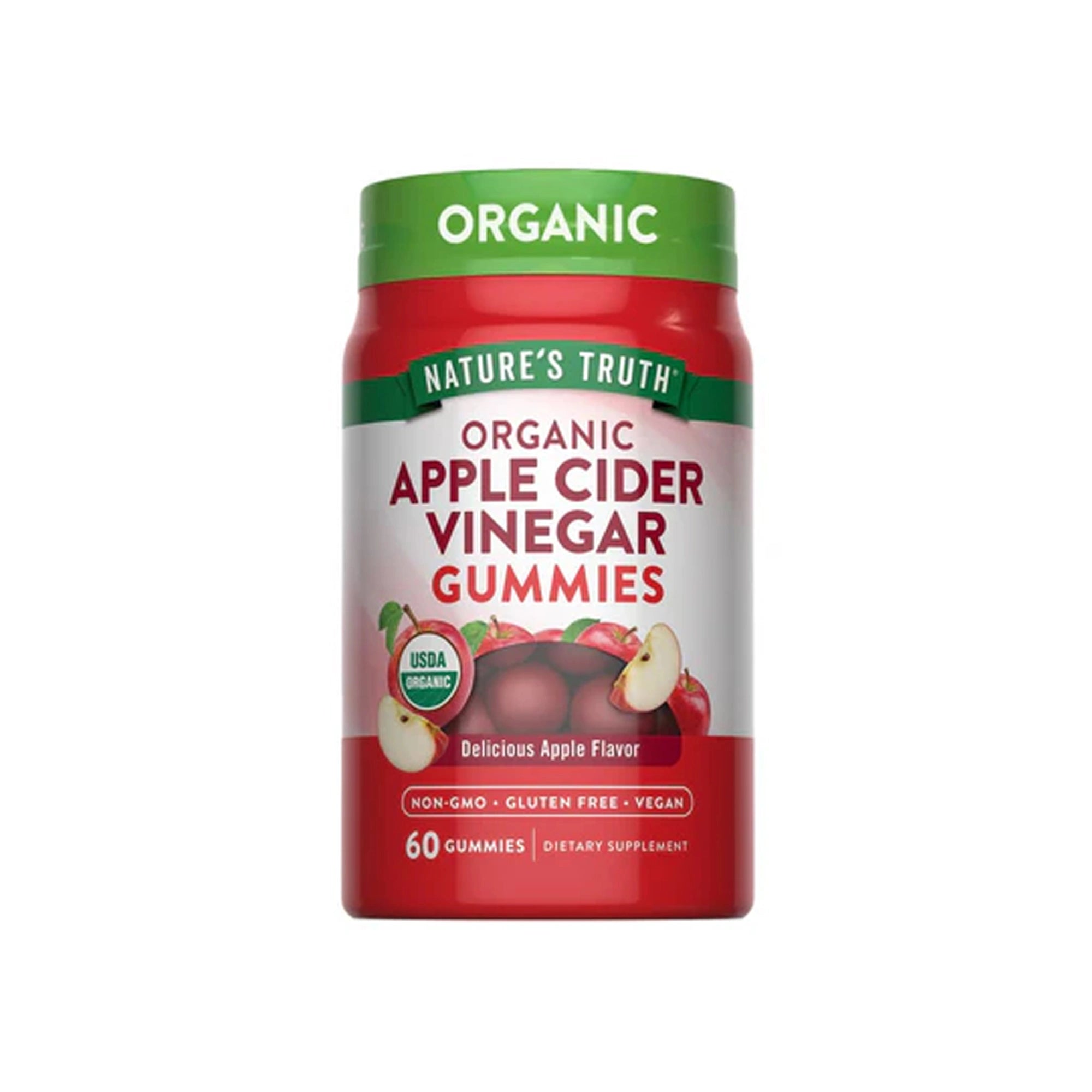 ناتشرز تروث حلوى خل التفاح لفقدان الوزن 60 قطعة   