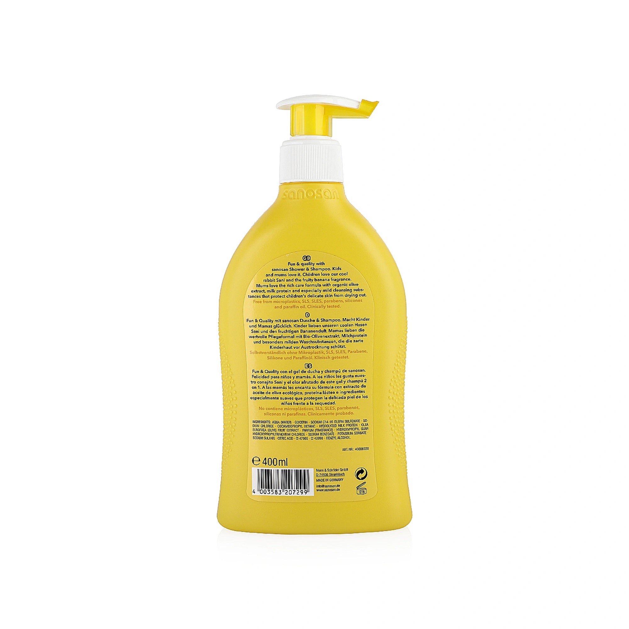 Sanosan Kids Shower & Shampoo Banana 400Ml