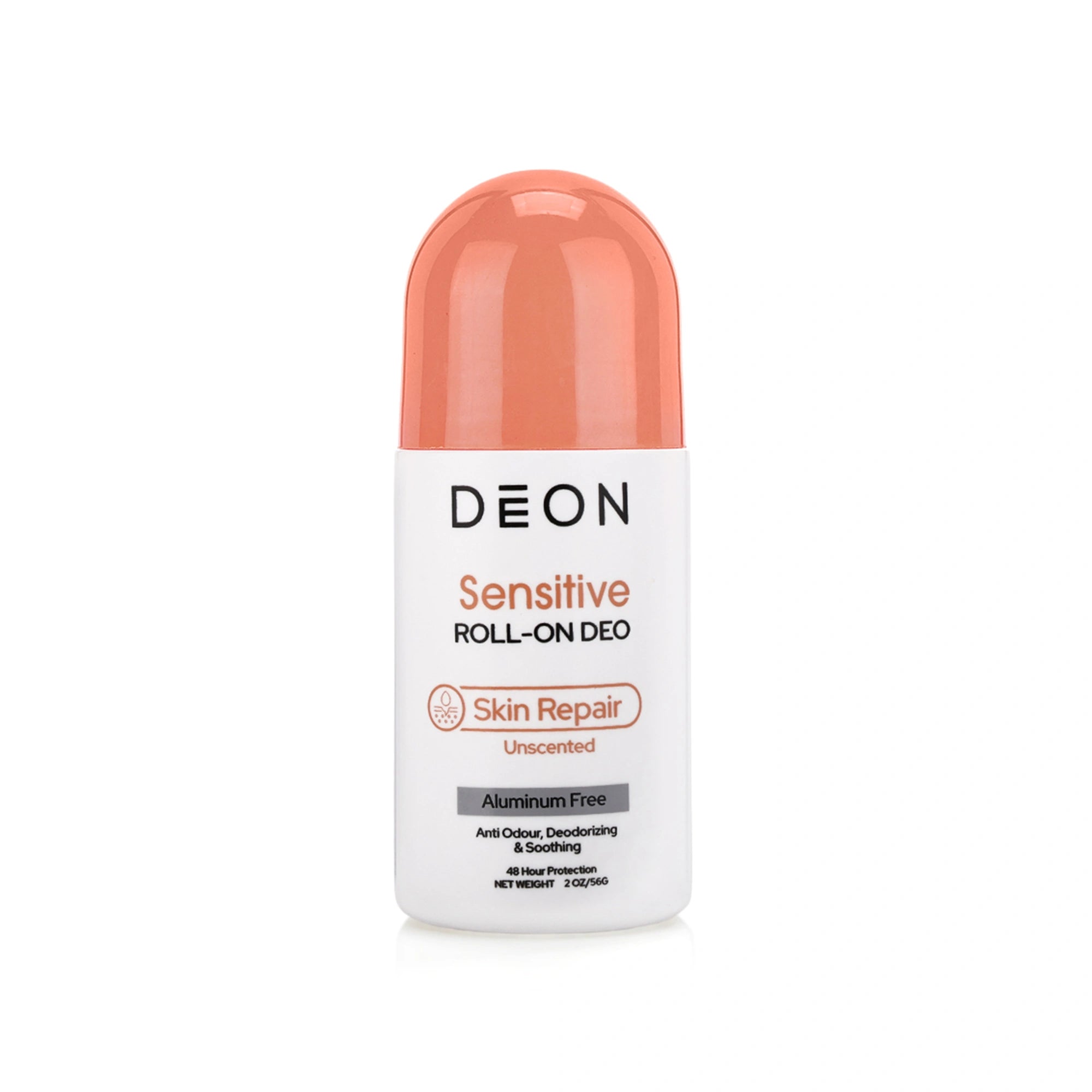Deon Sensitive Roll-On Deo 48H Skin Repair Fragrance Free 56Gm