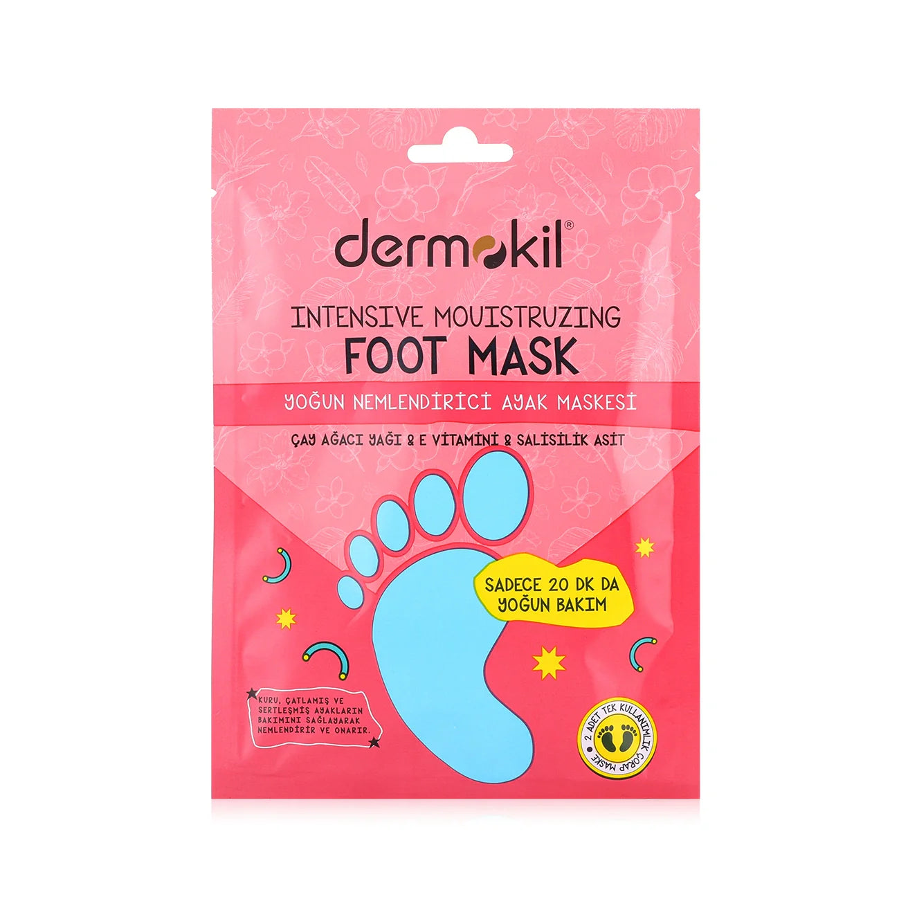 Dermokil Intensive Moisturizing Foot Mask 30Ml One Pair