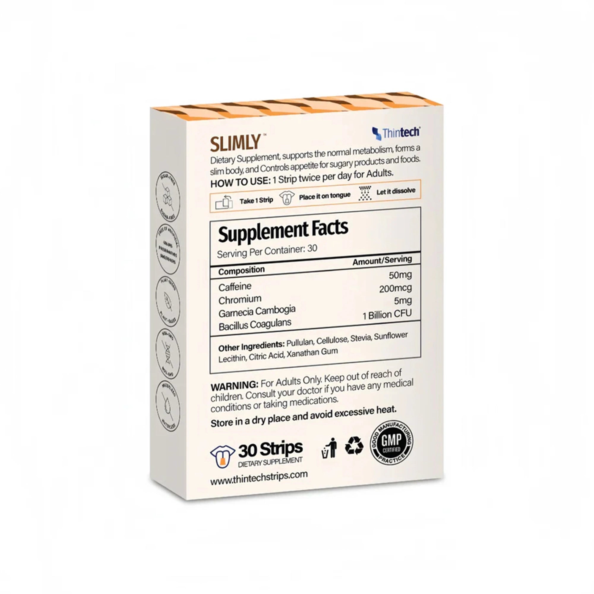 Thintech  Slimly 30 Oral Strips