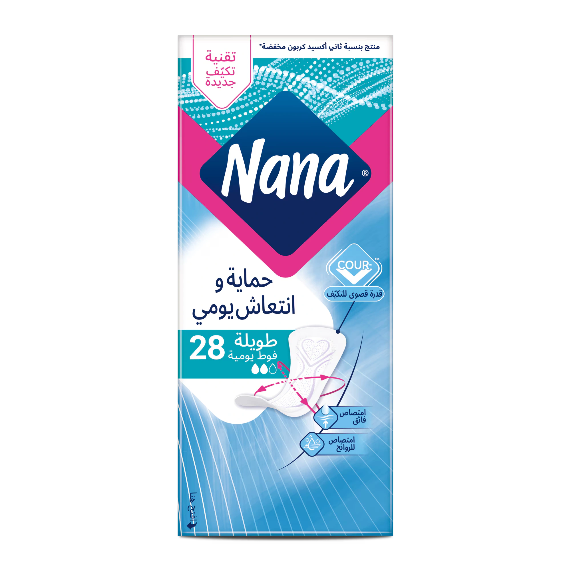 نانا انتعاش يومي فوط يومية طويلة 28 فوطة    