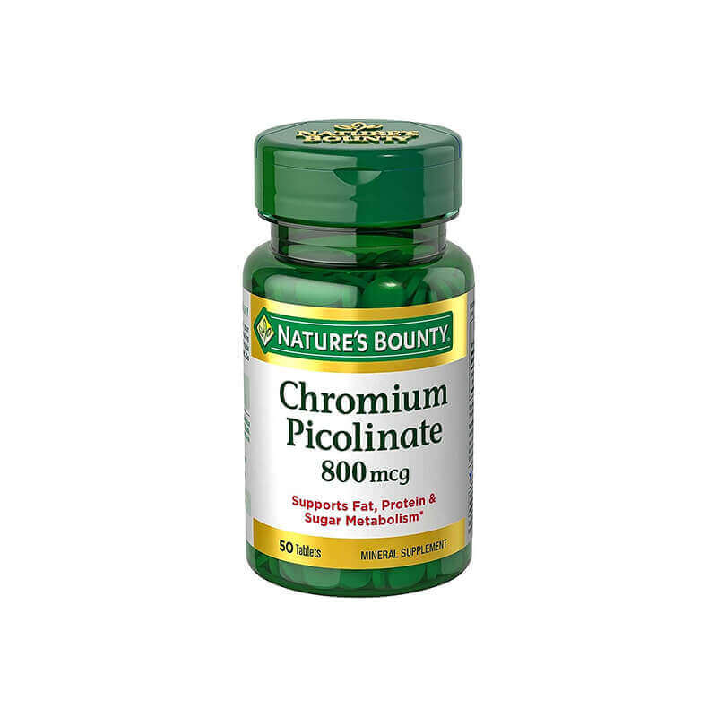 Natures Bounty Chromium Picolinate 800 mcg Tablet 50 S