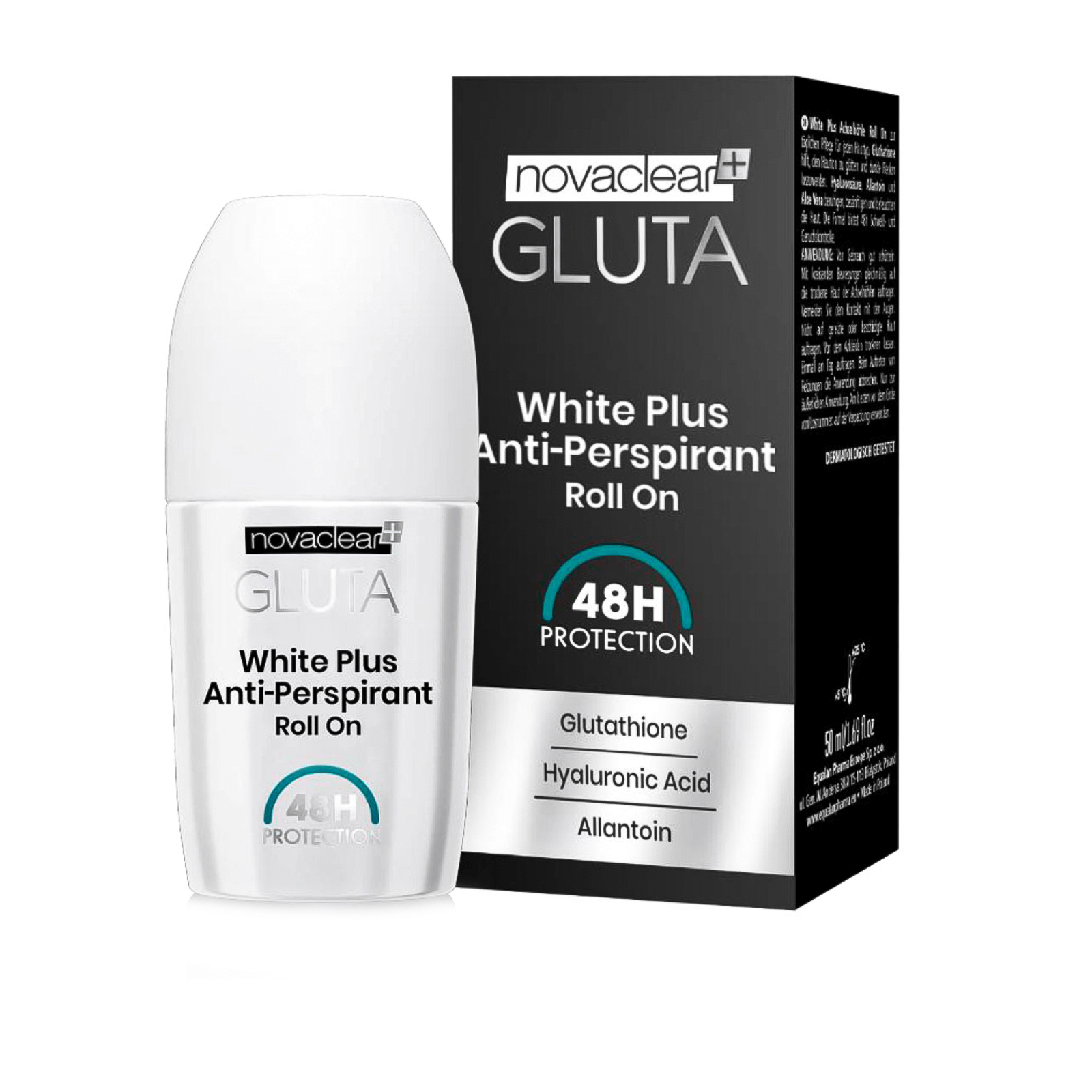 Novaclear Gluta White Plus Anti Perspirant Roll On 50 ml