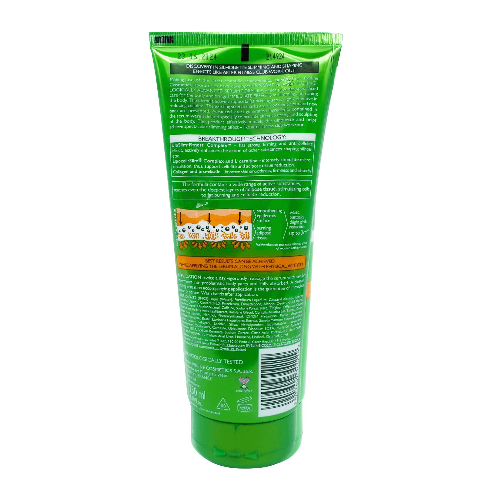 Eveline Slim 4D Slimming Firming Serum Fitness 250ml