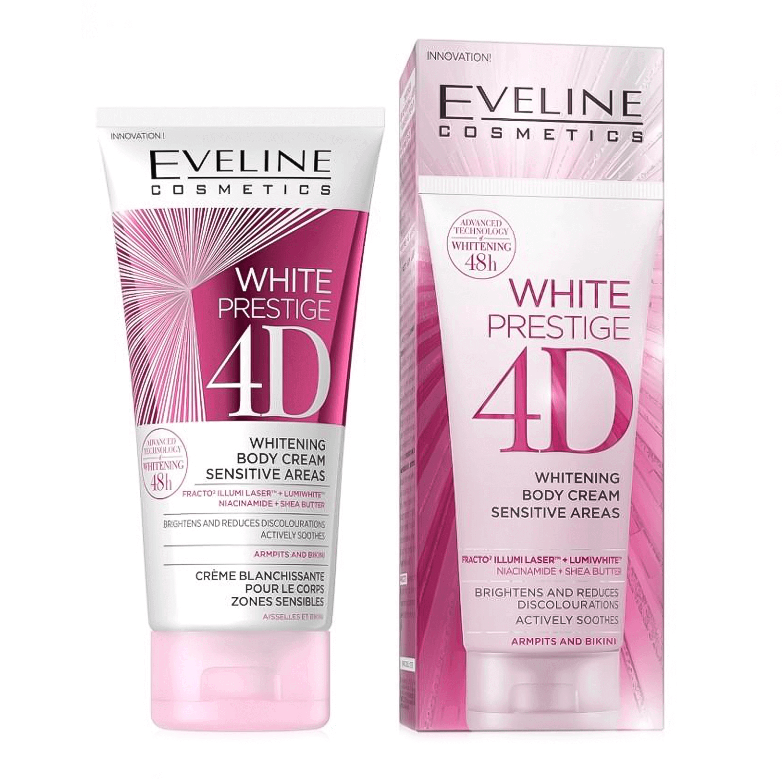 Eveline White Prestige 4D Whitening Body Cream Sens. Areas 100 ml