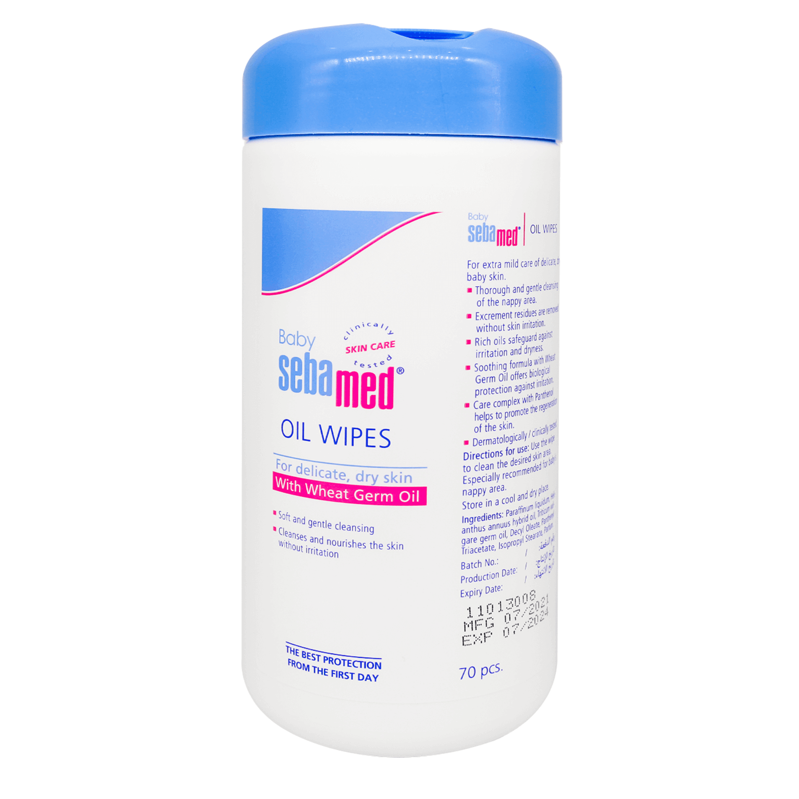 Sebamed Baby Oil Wipes 70 pcs