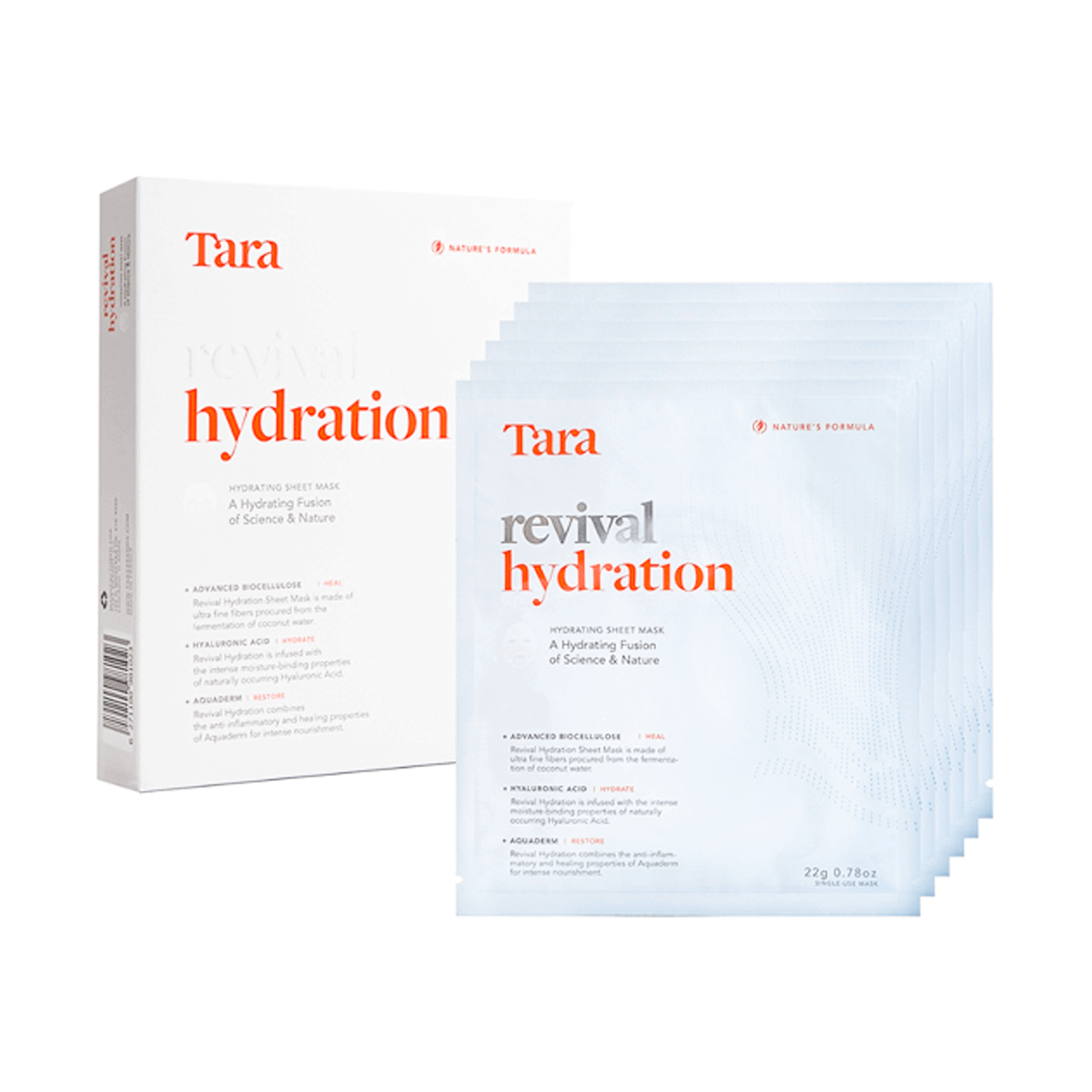 Tara Revival Hydration Sheet Mask 6*22 mL Skin moisturizer
