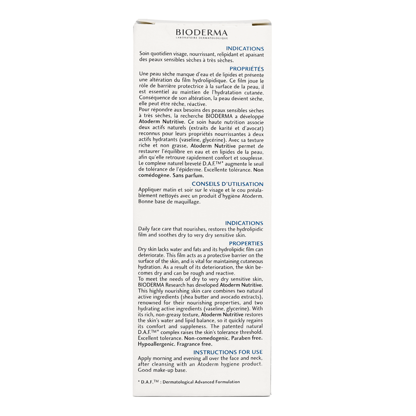 Bioderma Atoderm Nutritive Cream 40 mL for nourishing