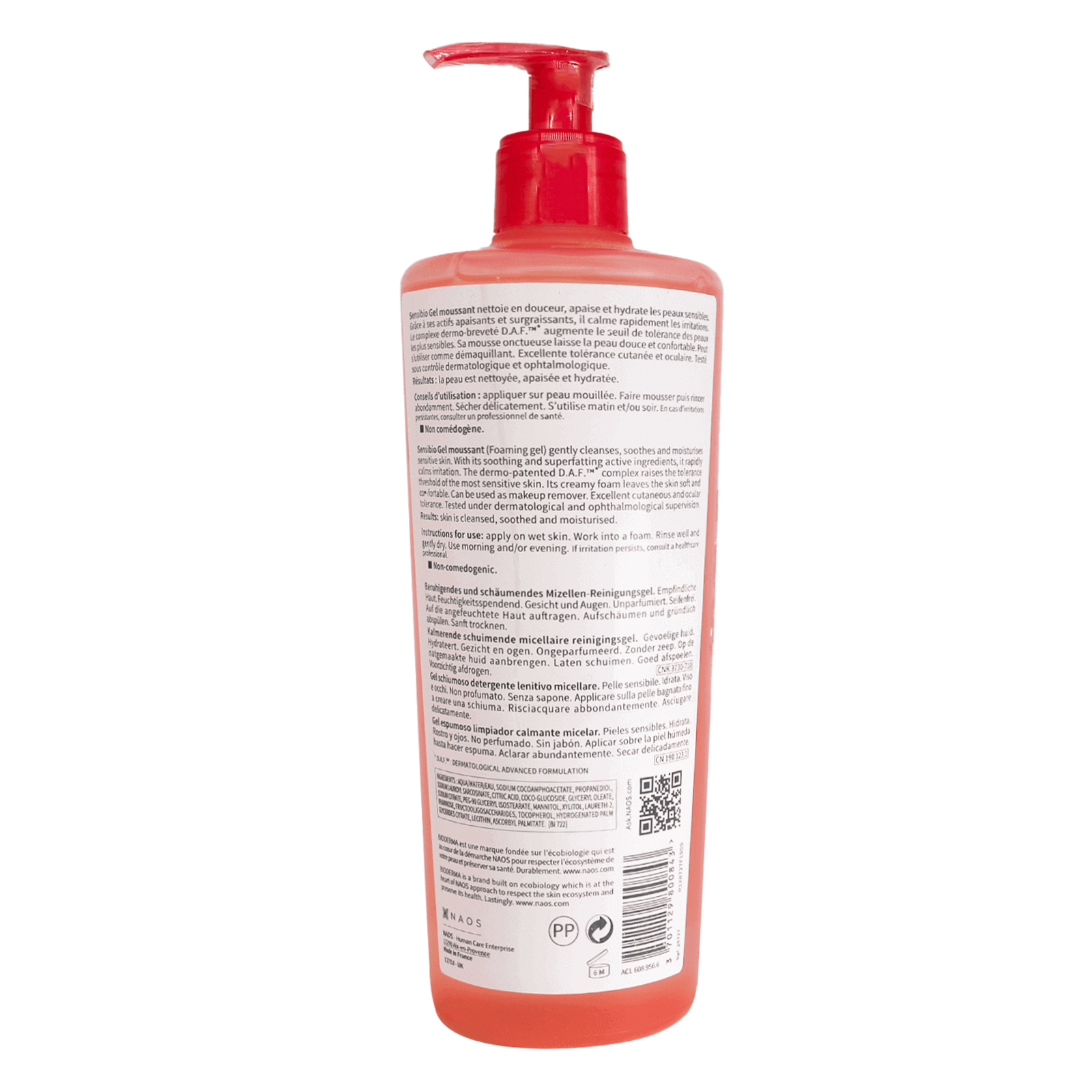 Bioderma Sensibio Foaming Gel 500 ml for skin cleaning