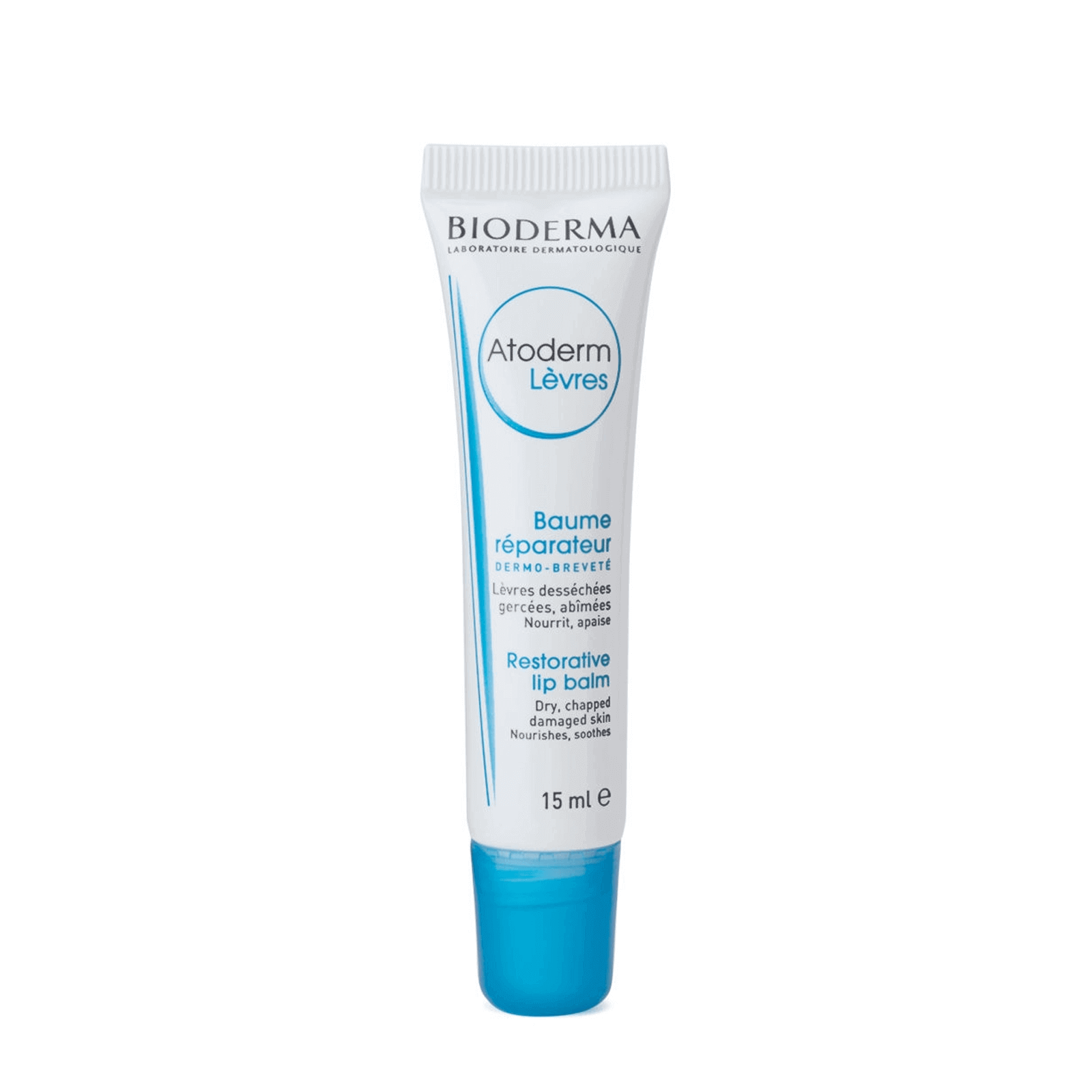 Bioderma Atoderm Lip Balm 15 mL repairs damaged lips