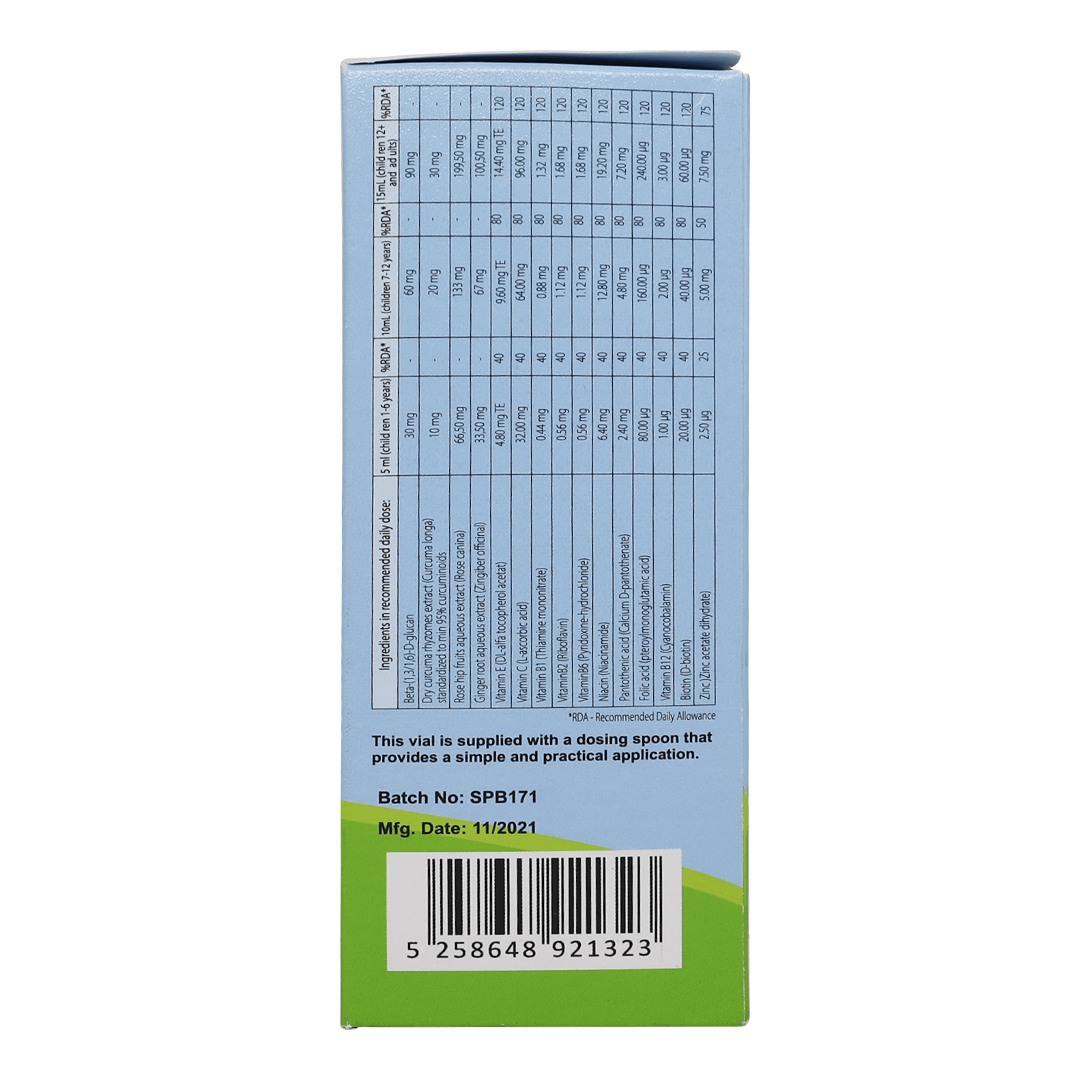 Shelter Beta Glucan Premium Liquid 150 mL for immunity support