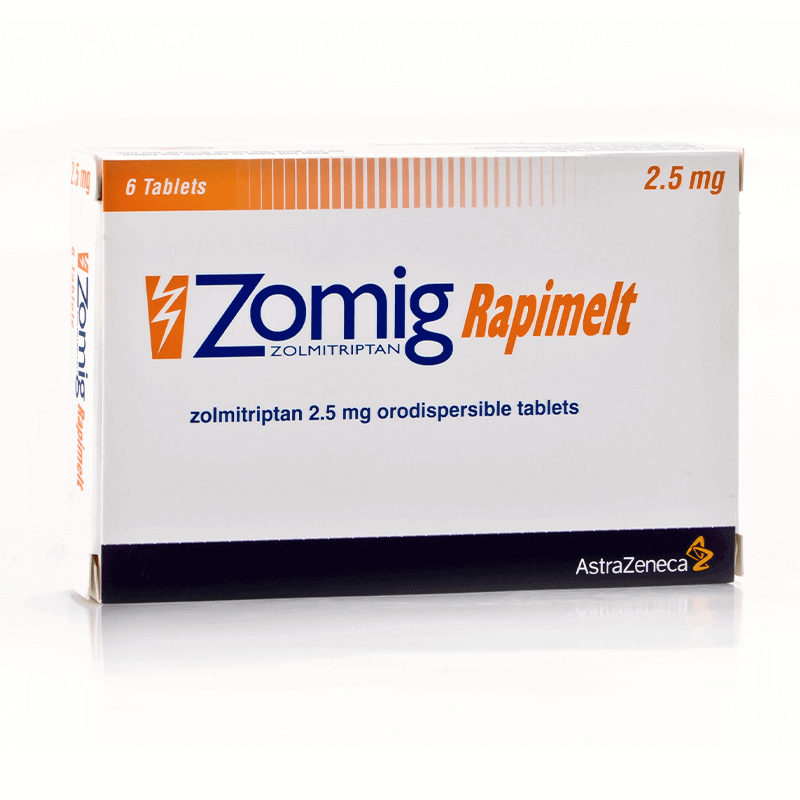 Zomig Rapimelt 2.5Mg 6 Tablets for Migraine