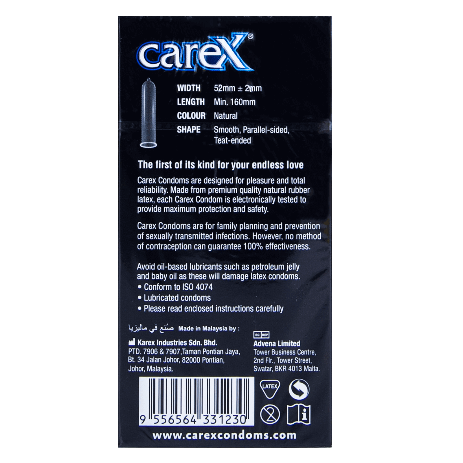 Carex Classic Condoms 12'S for maximum protection