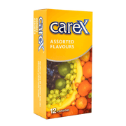 Carex Assorted Flavours Condoms 12'S for maximum protection
