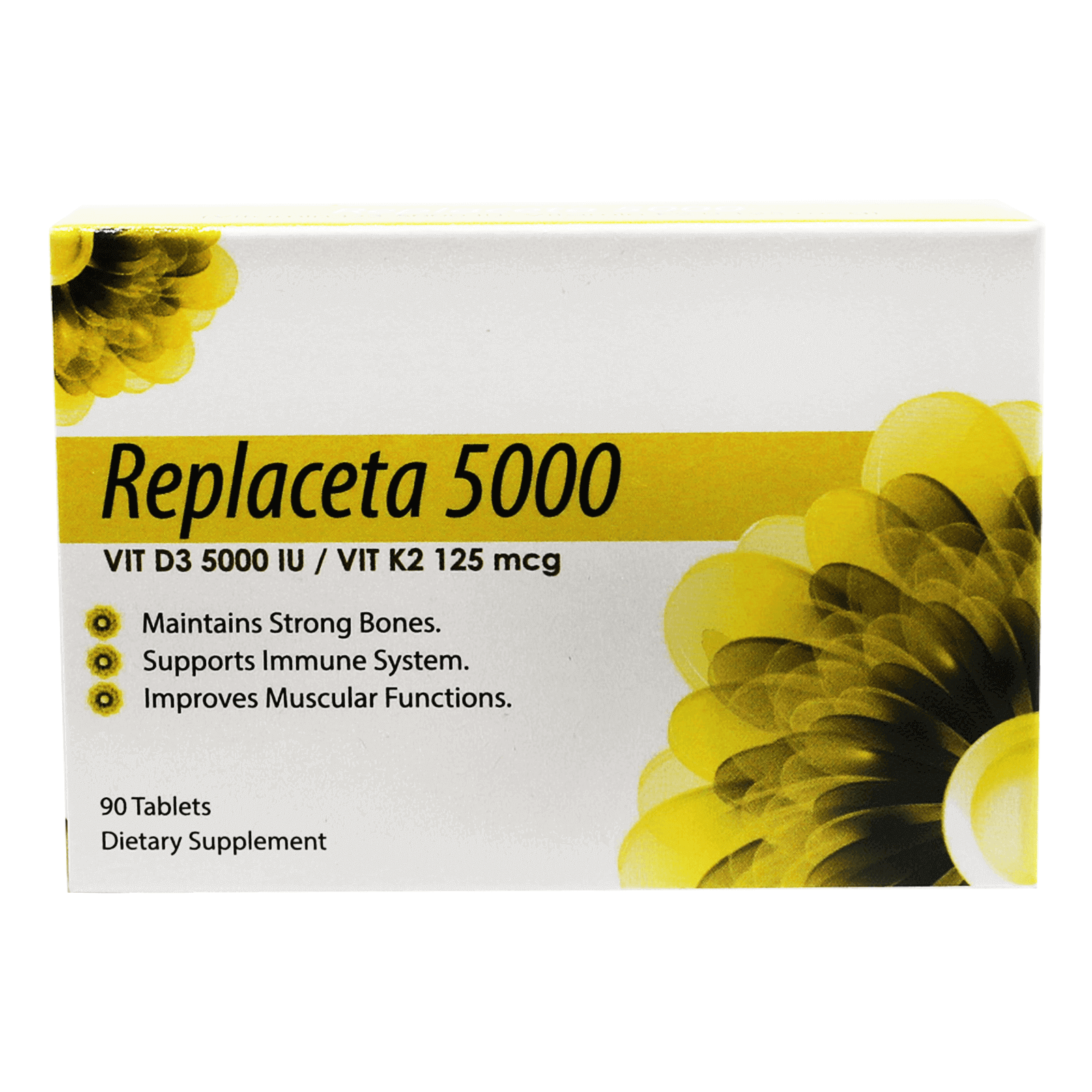 Replaceta Vit D 5000 IU Tabs 90'S for strong bones