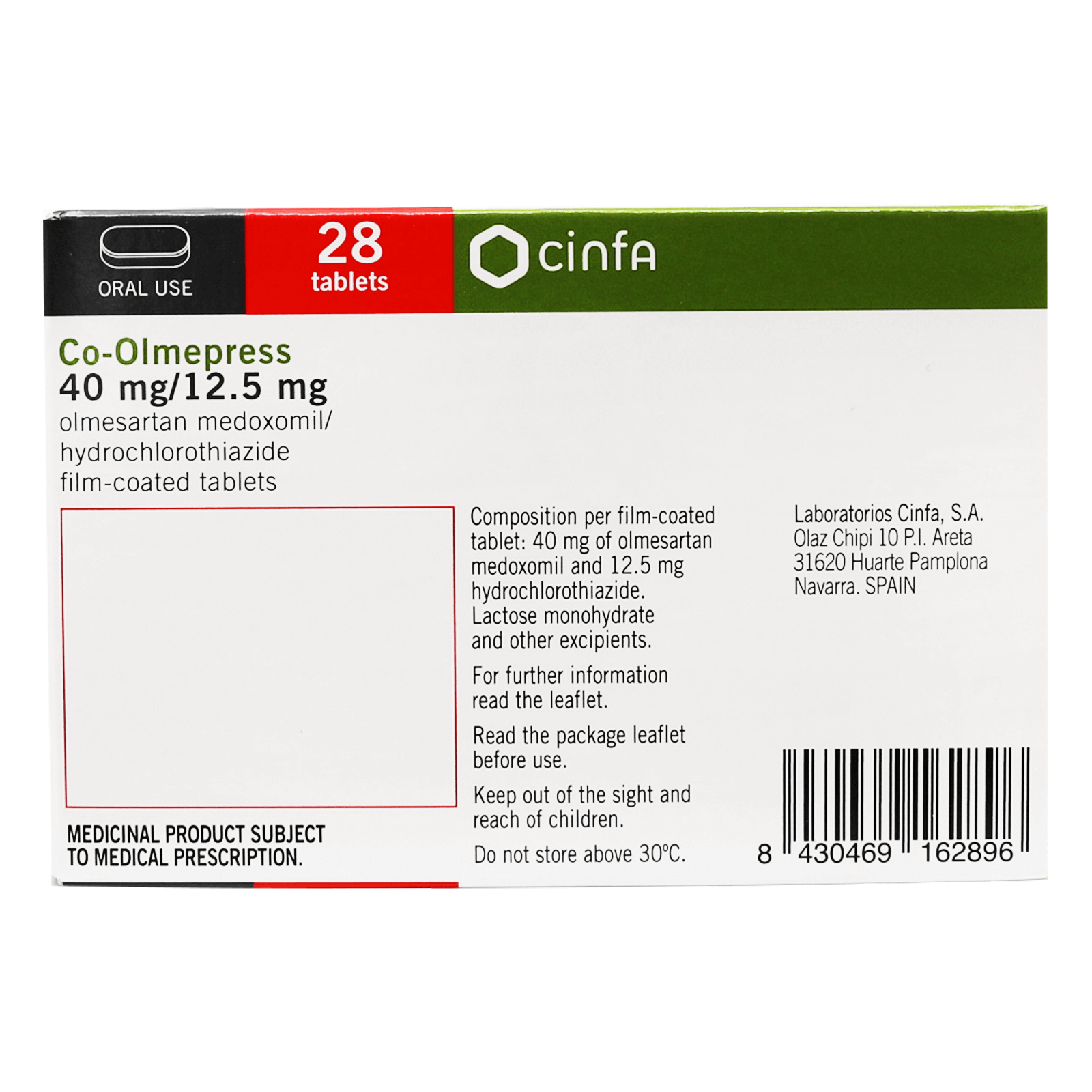 Co-Olmepress 40 mg/12.5 mg Tabs 28'S for hypertension