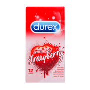 Durex Sensual Strawberry Condoms 12'S