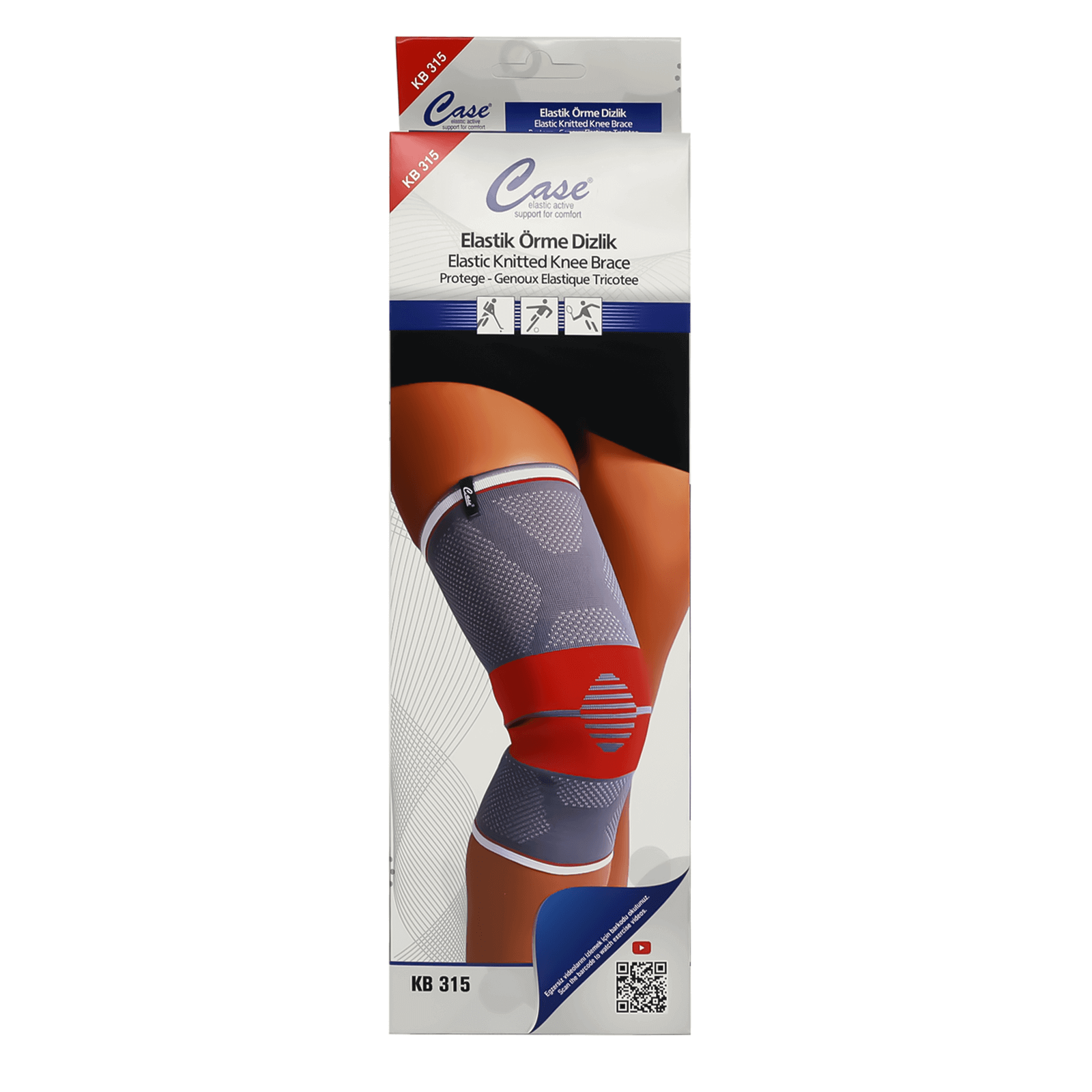 Case Knee Brace Elastic Knitted L