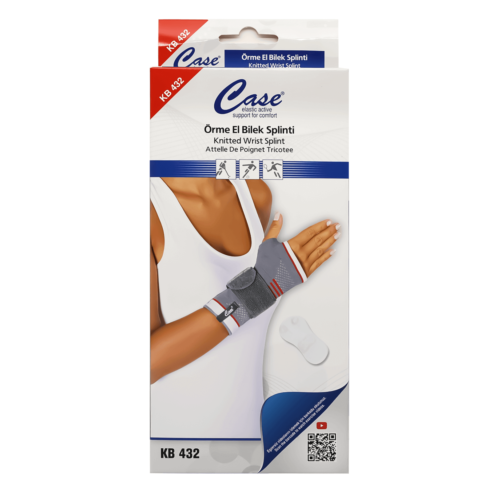 Case Knitted Wrist Splint  XL-XXL Left