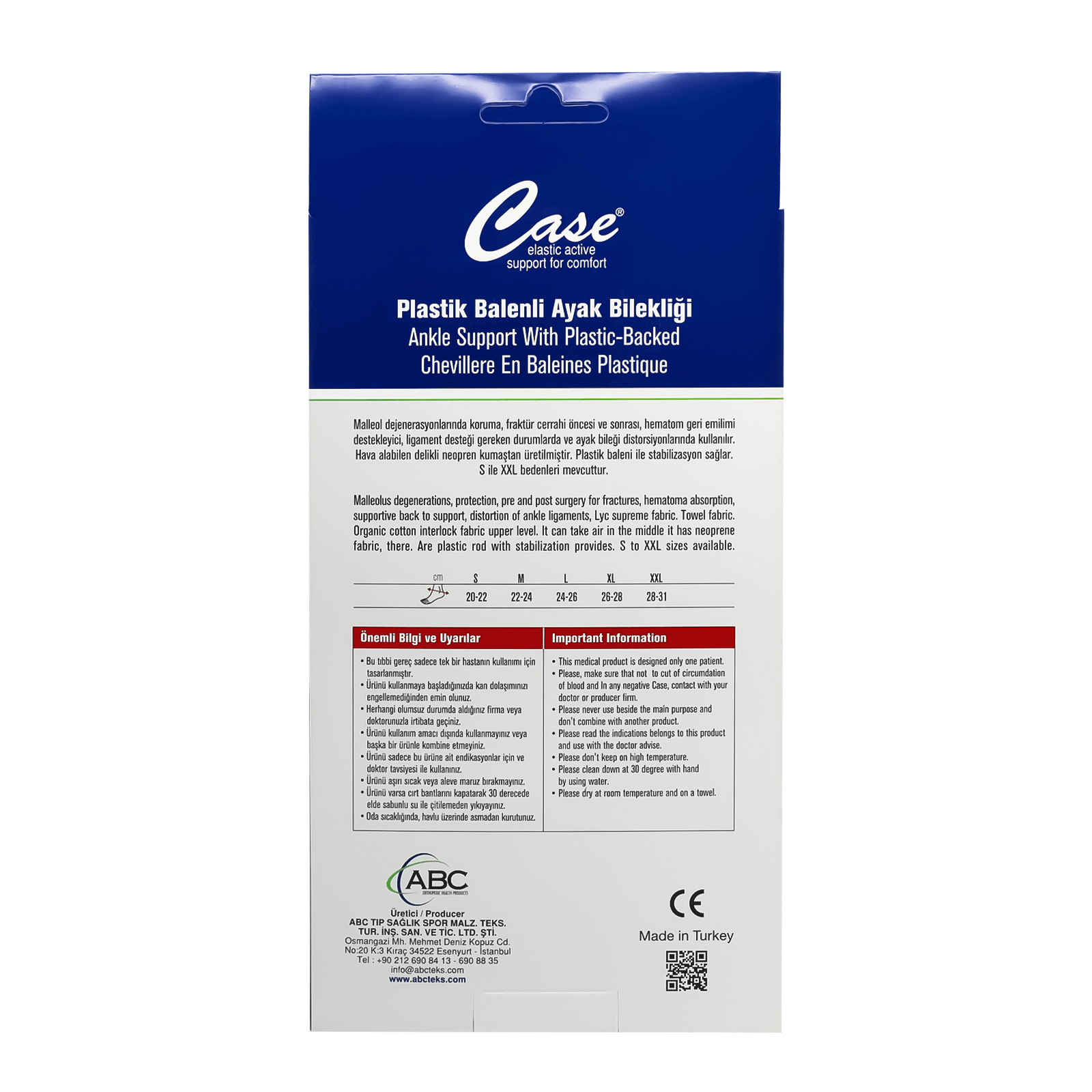 Case Ankle Support XXL