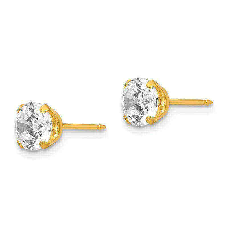 Inverness 761C CZ Earrings 24KT 7mm