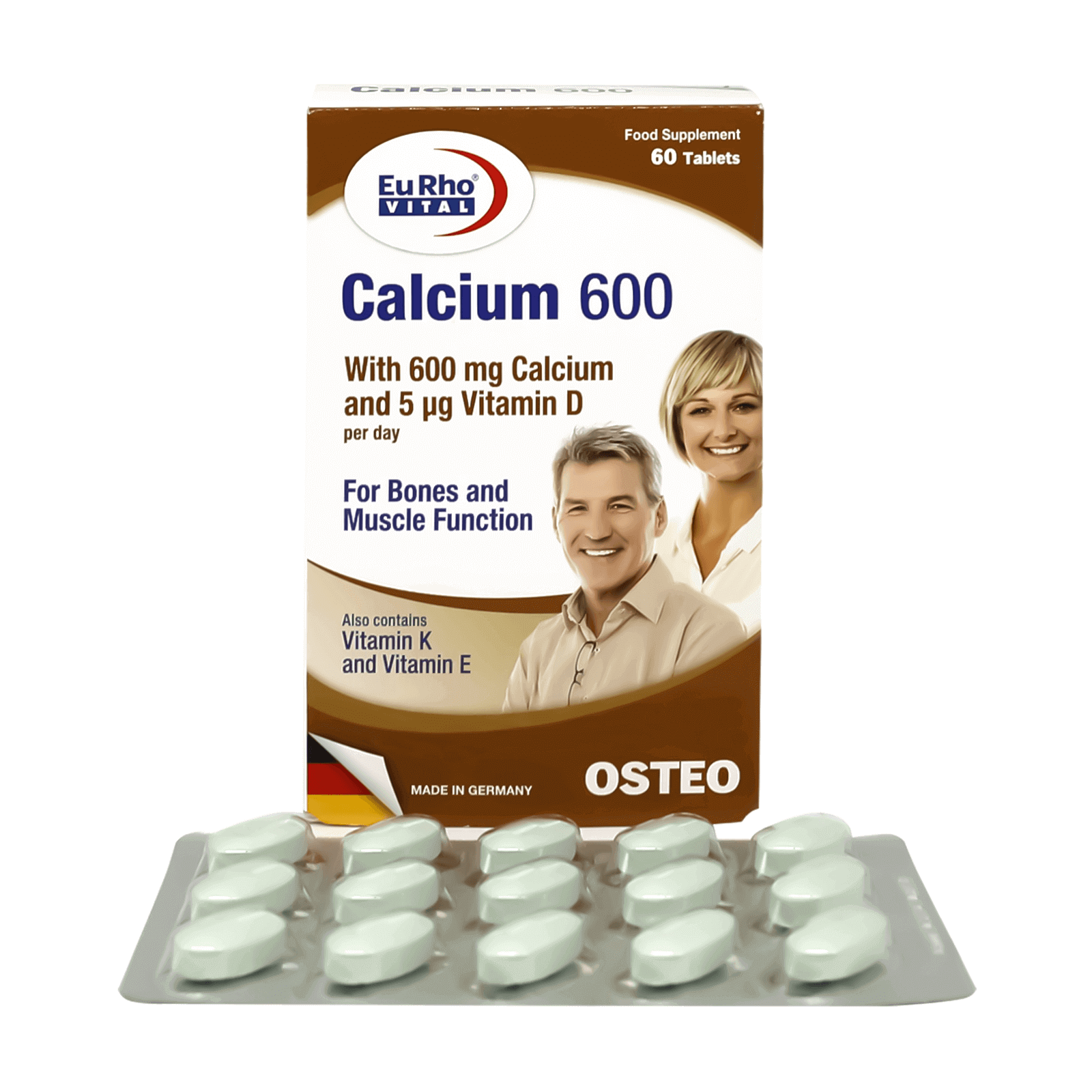 EuRho Vital Calcium 600 mg Tabs 60'S