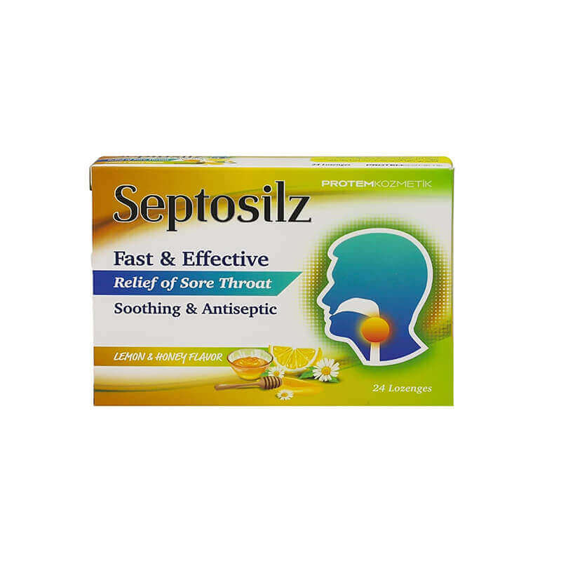 Septosilz Lemon And Honey Flavor 24 Lozenges