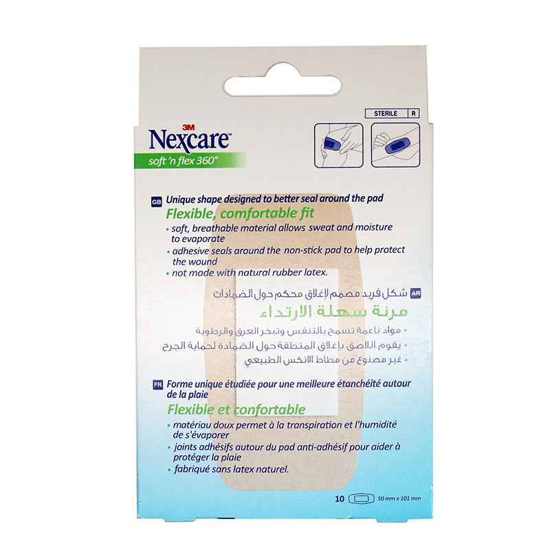 Nexcare Soft N Flex 360 Bandages 50*101 mm 10'S