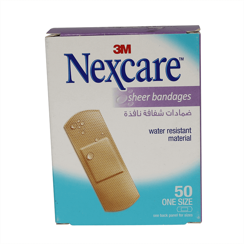Nexcare Sheer Bandages 25*72 mm 50'S