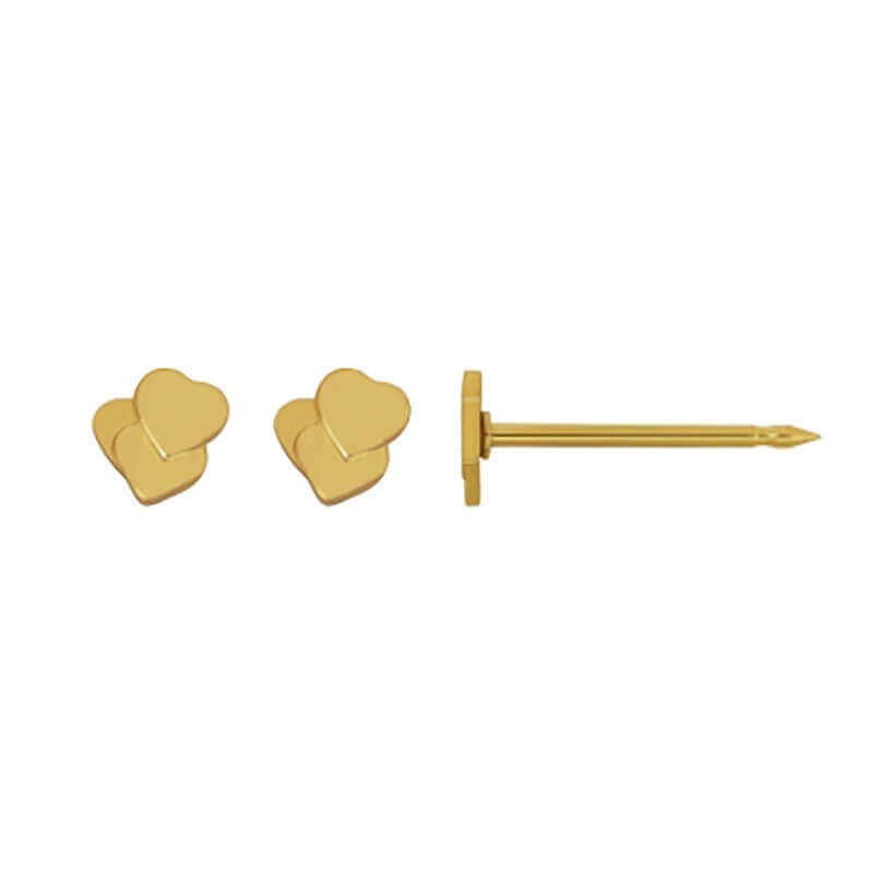 Inverness 61C GP Triple Hearts Earrings 24KT