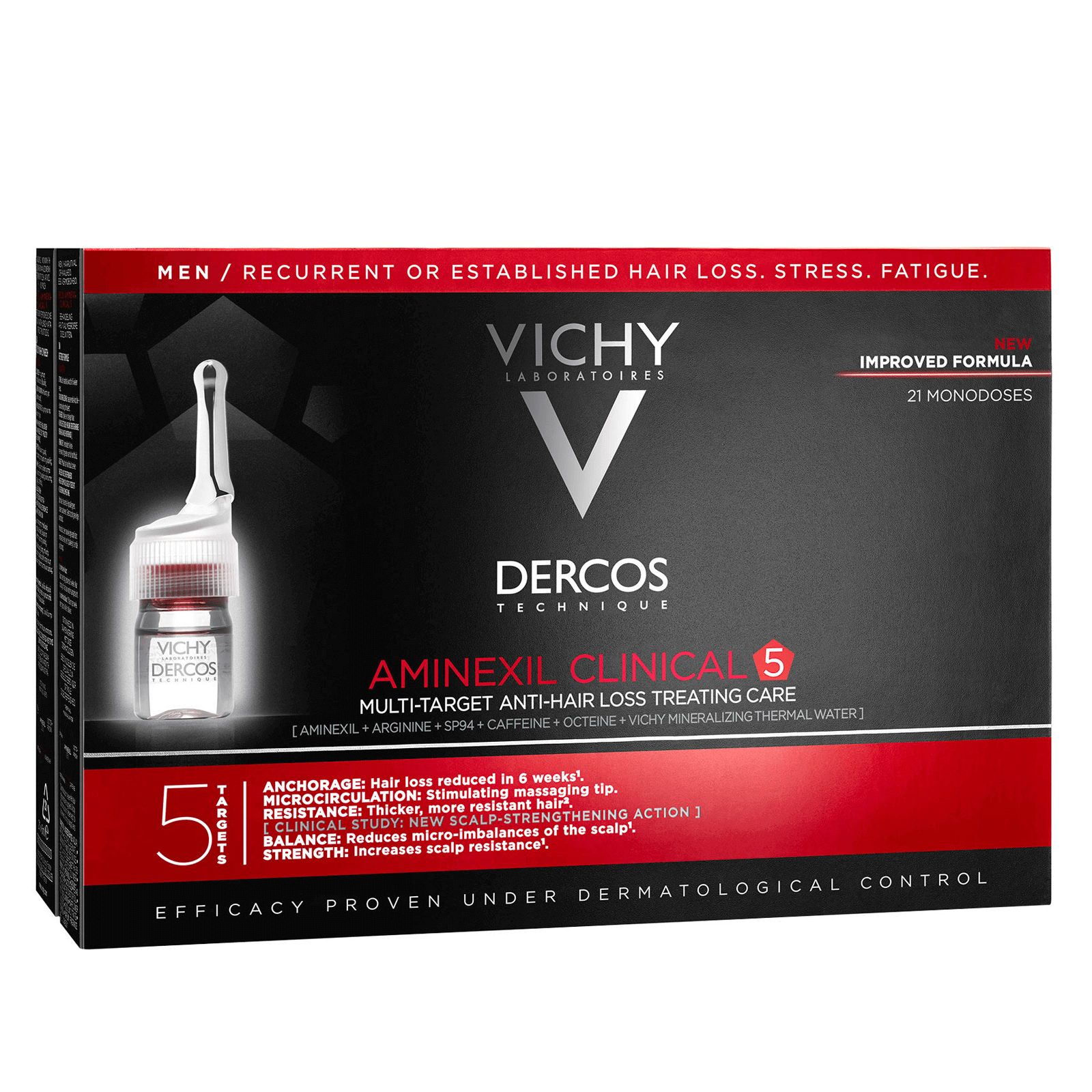Vichy Dercos Aminexil Anti-Hair Loss Men Ampoules 21*6 mL