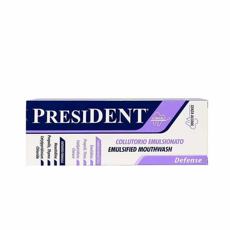 President Defense Emulsified Mouthwash With Hexetidine 250 ml